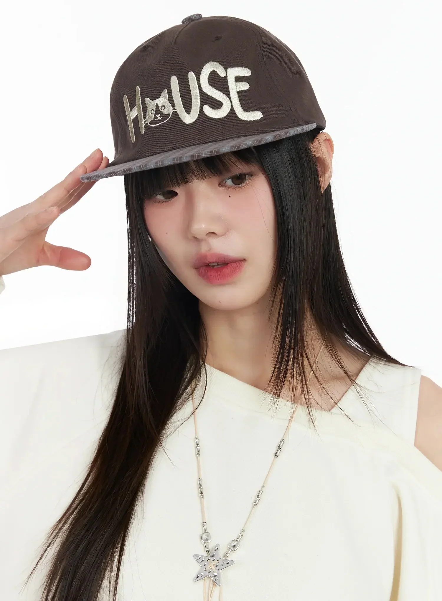 Plaid Graphic Baseball Cap IM523