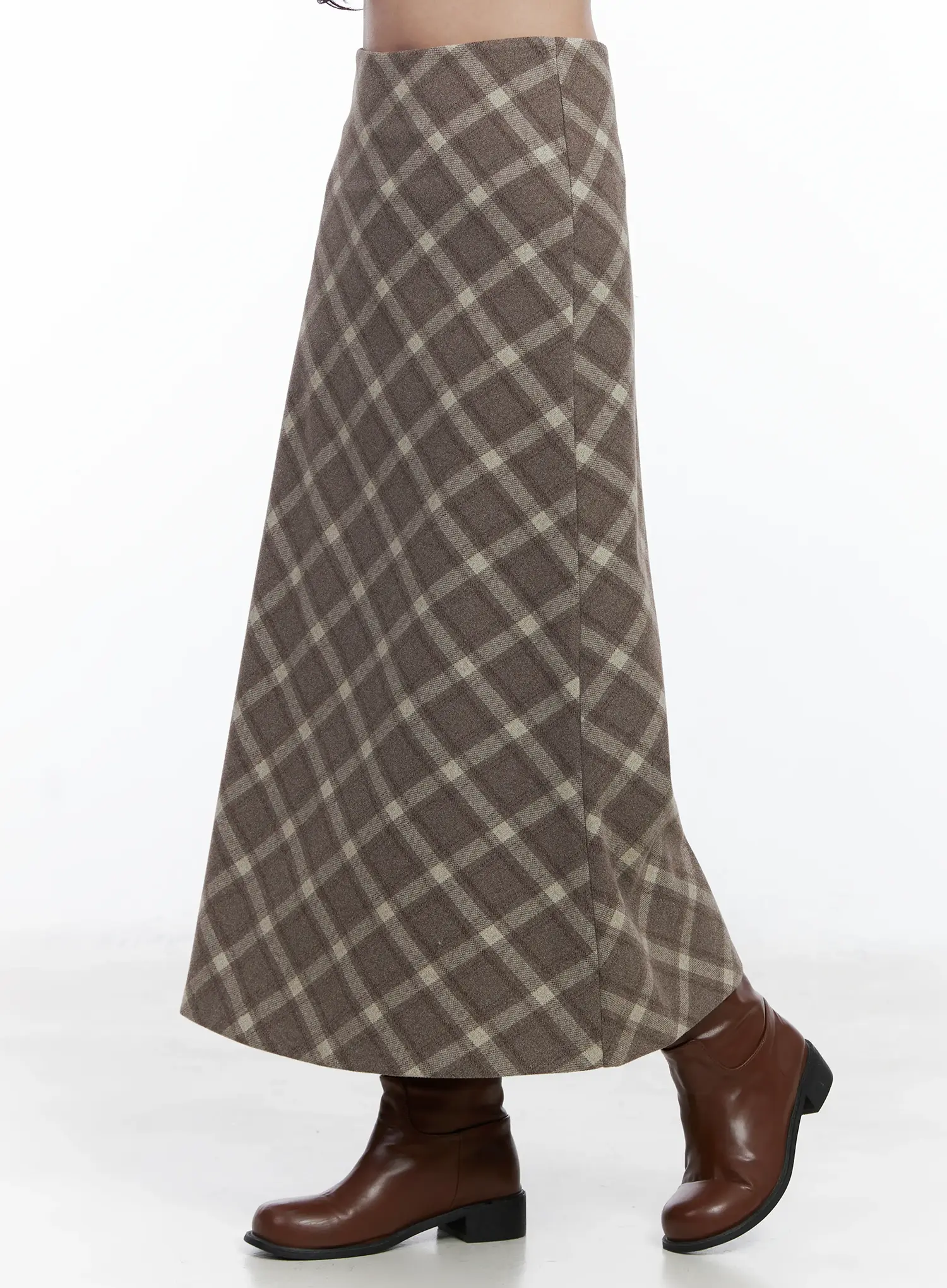 Plaid Long Skirt IJ529 - Image 4