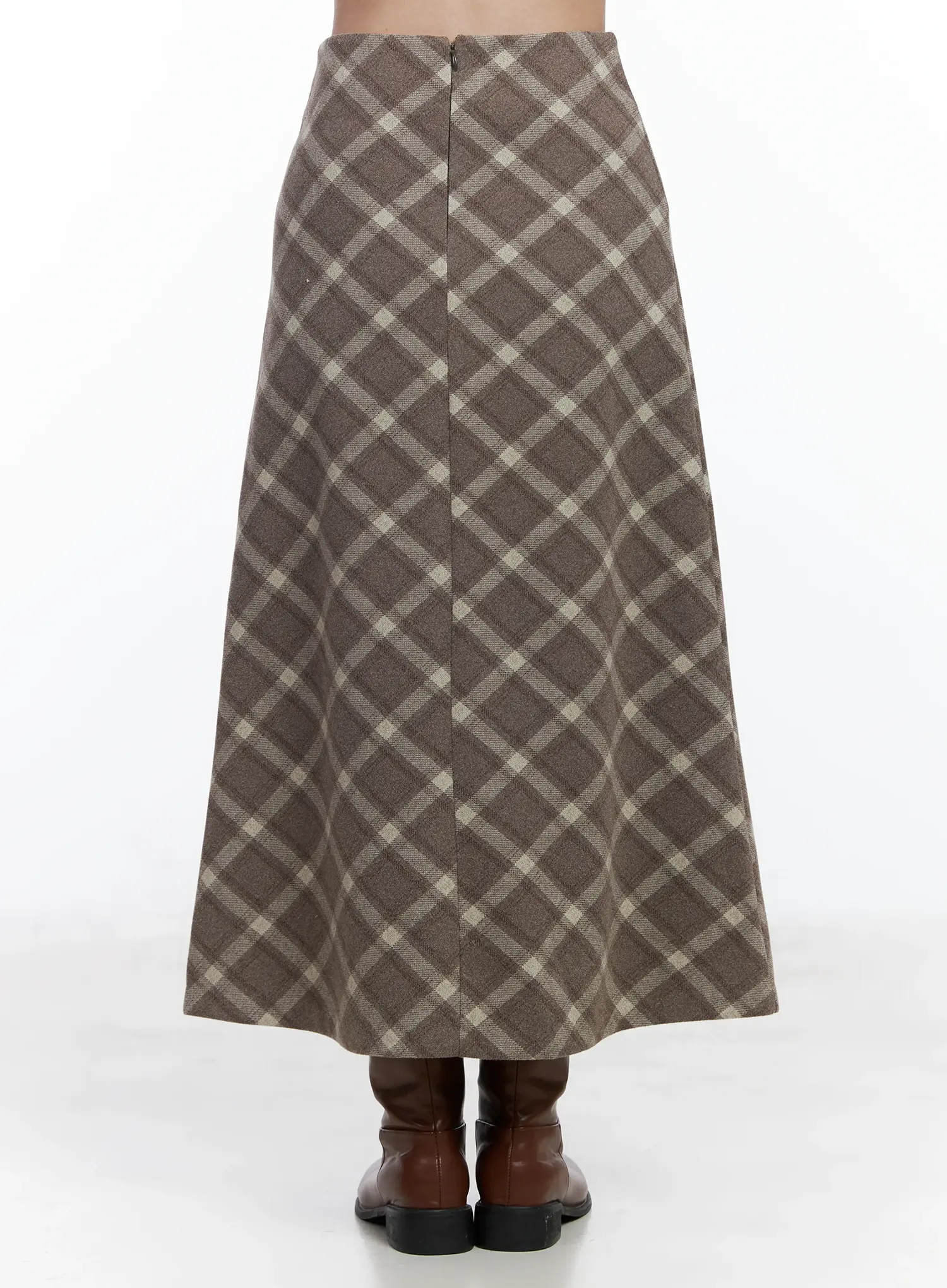 Plaid Long Skirt IJ529 - Image 5