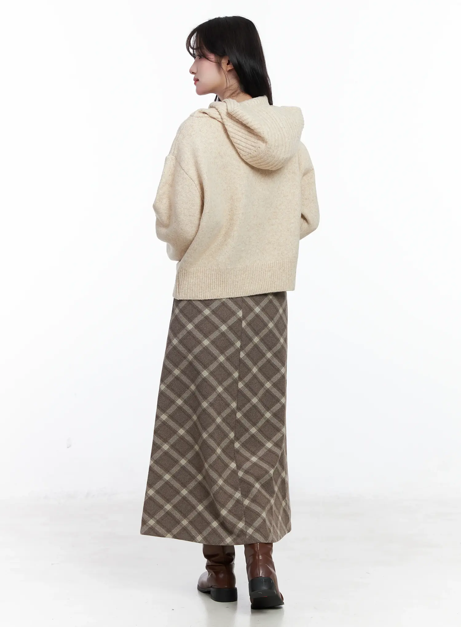 Plaid Long Skirt IJ529 - Image 9