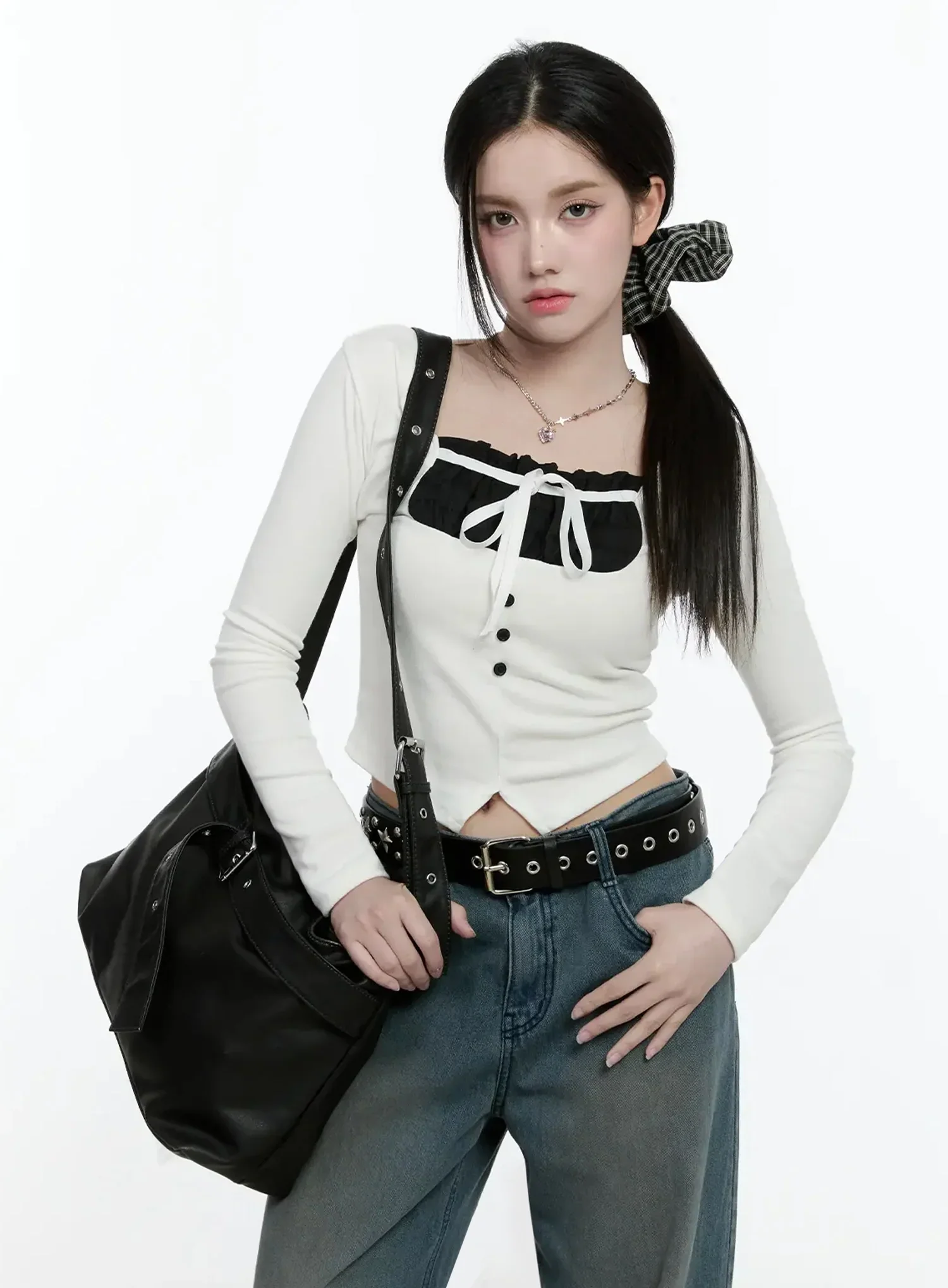 Plaid Pattern Scrunchie IO527 - Image 3