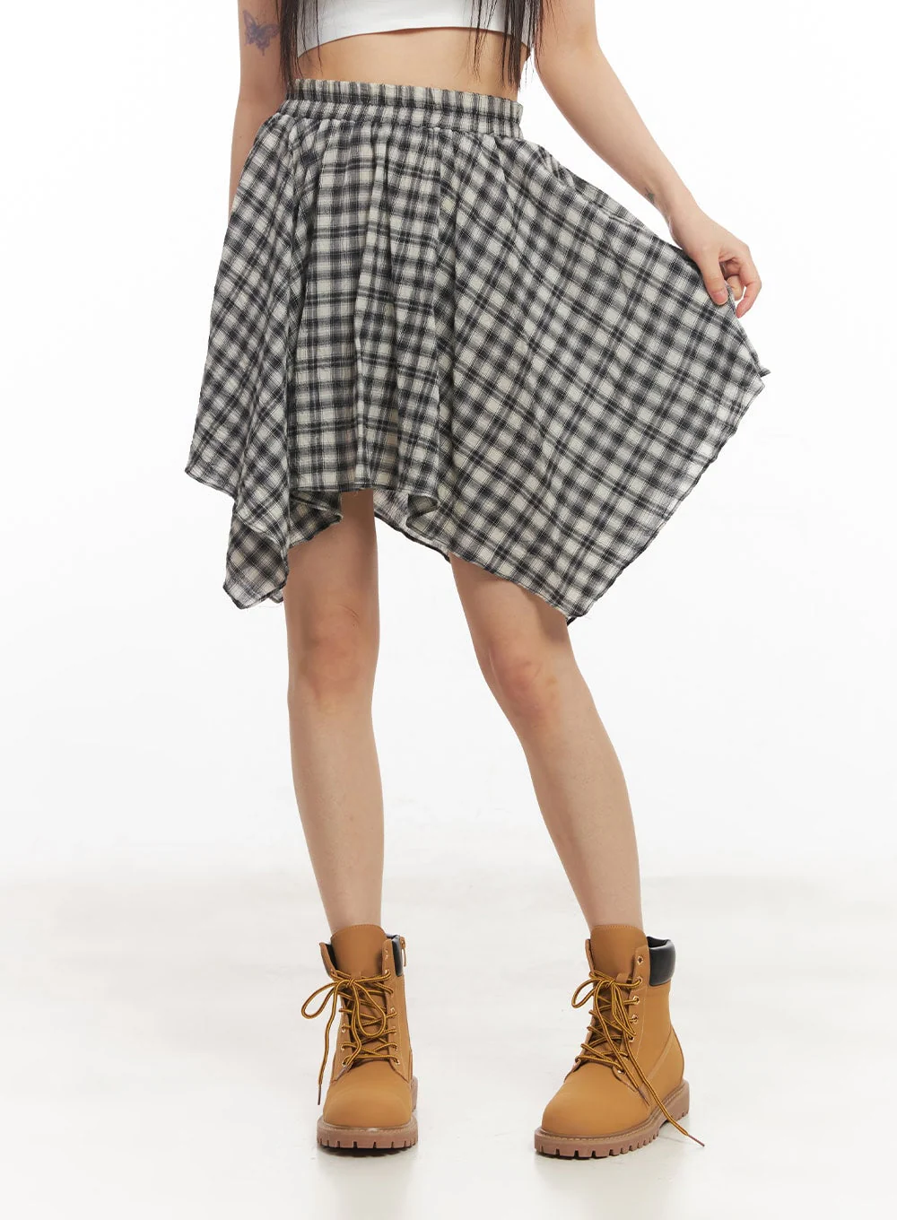 Plaid Ruffle Mini Skirt CA523 - Image 7