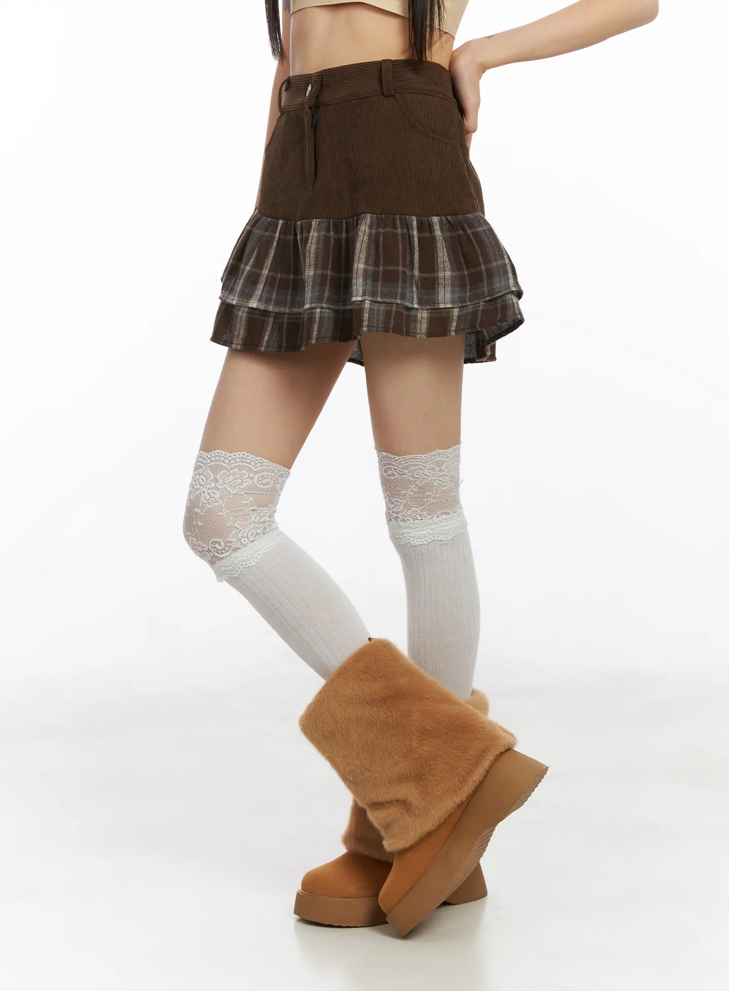 Plaid Ruffle Mini Skirt CD518 - Image 10