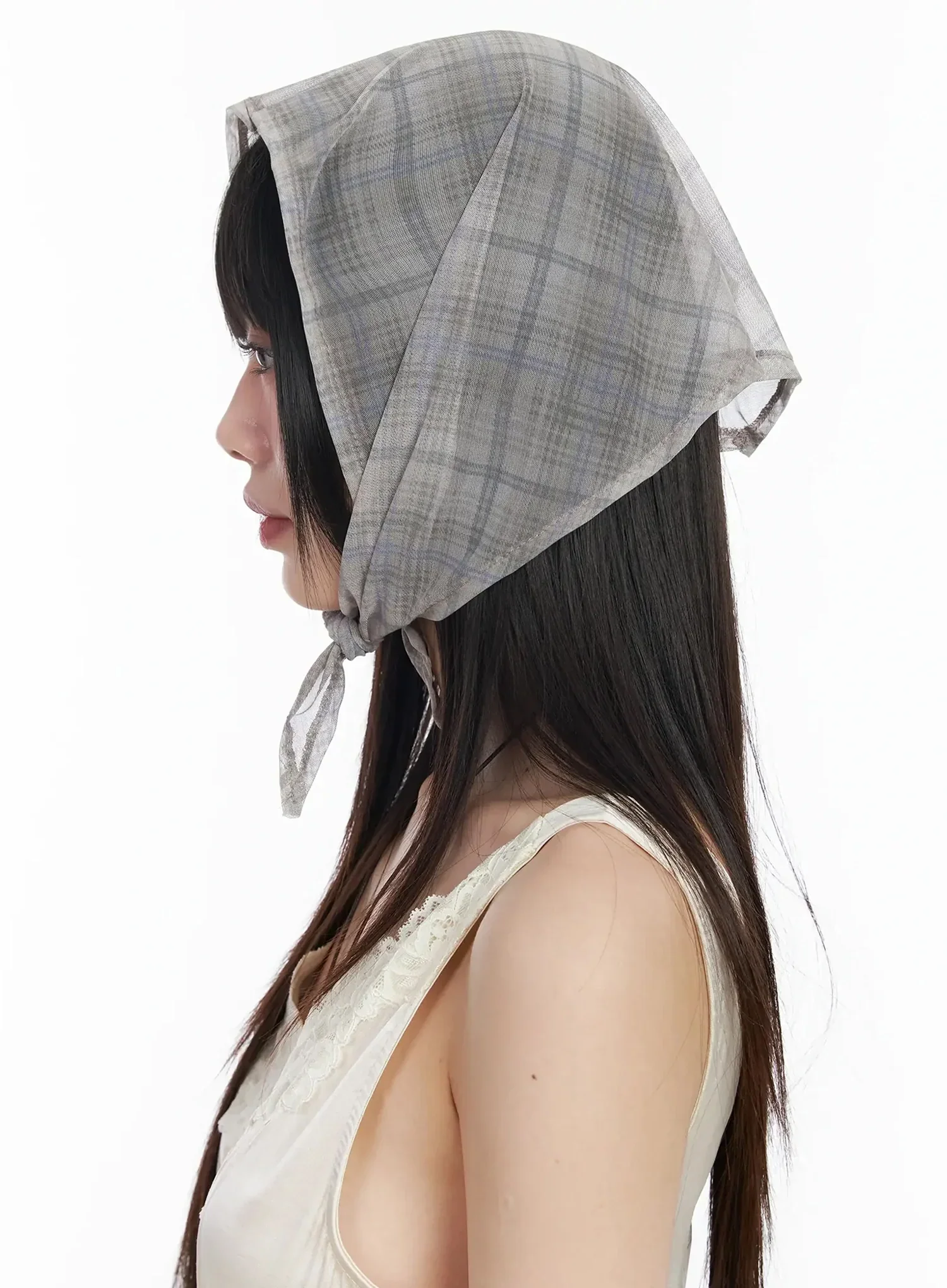 Plaid Sheer Headscarf IM523 - Image 6