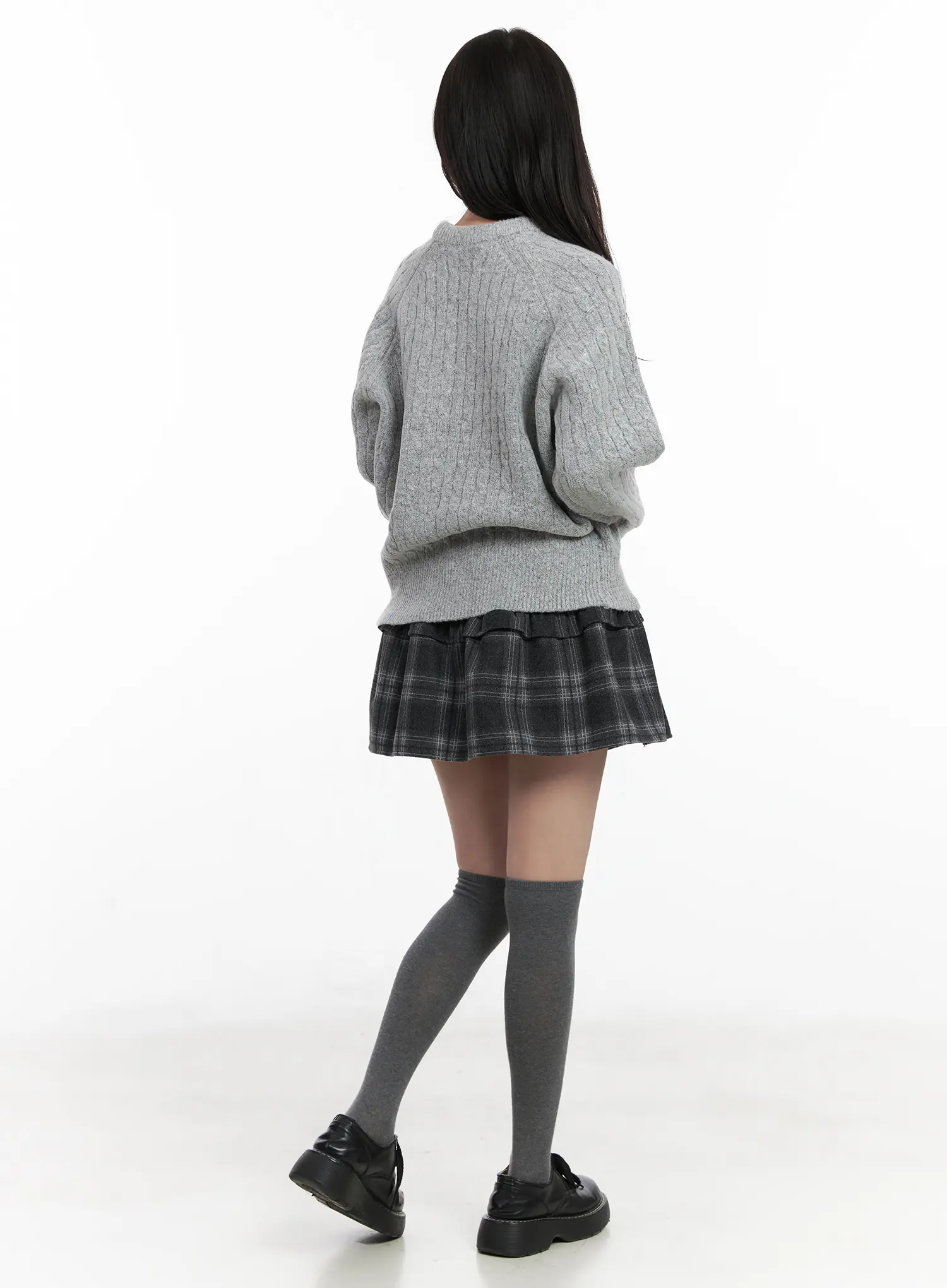 Plaid Tiered Mini Skirt CN527 - Image 5