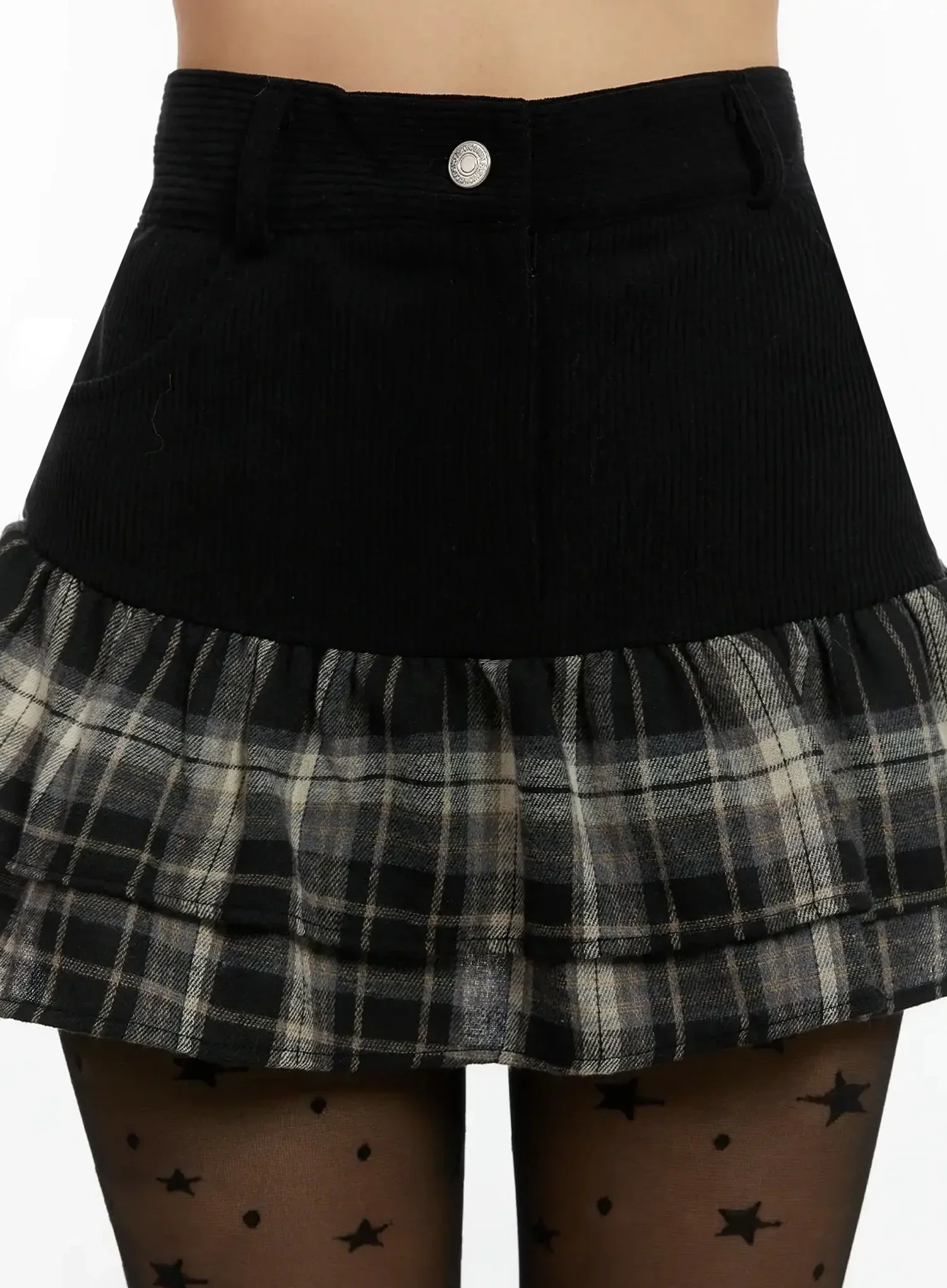 Plaid Tiered Mini Skirt ID525 - Image 4