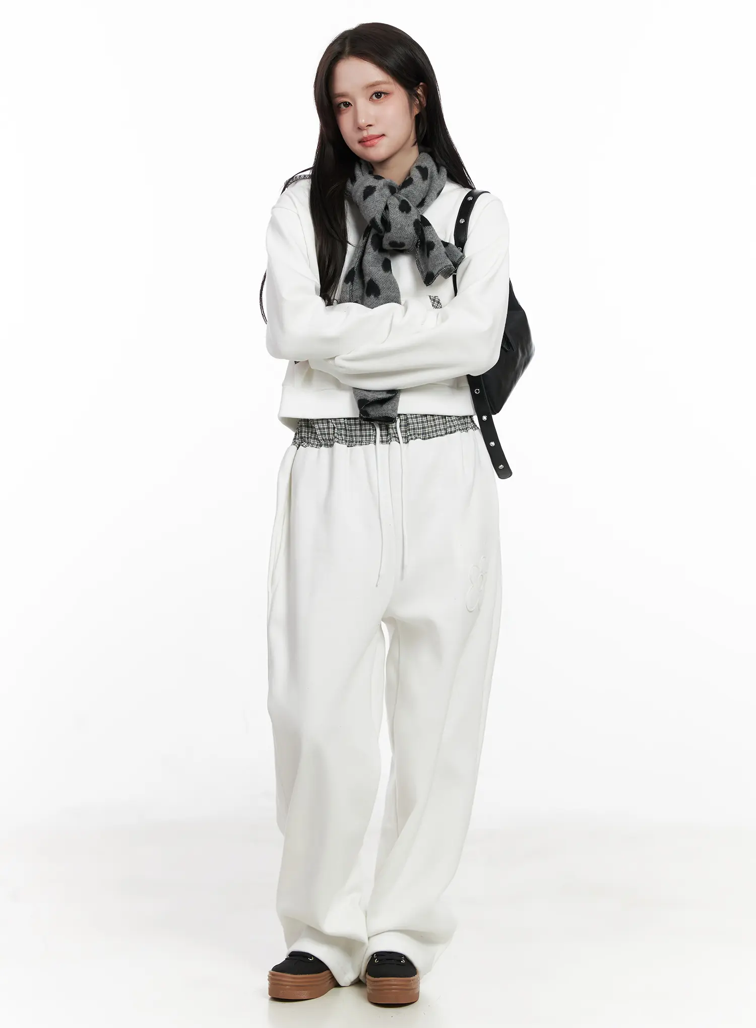 Plaid Trim Zip-Up Hoodie CN527 - Image 6