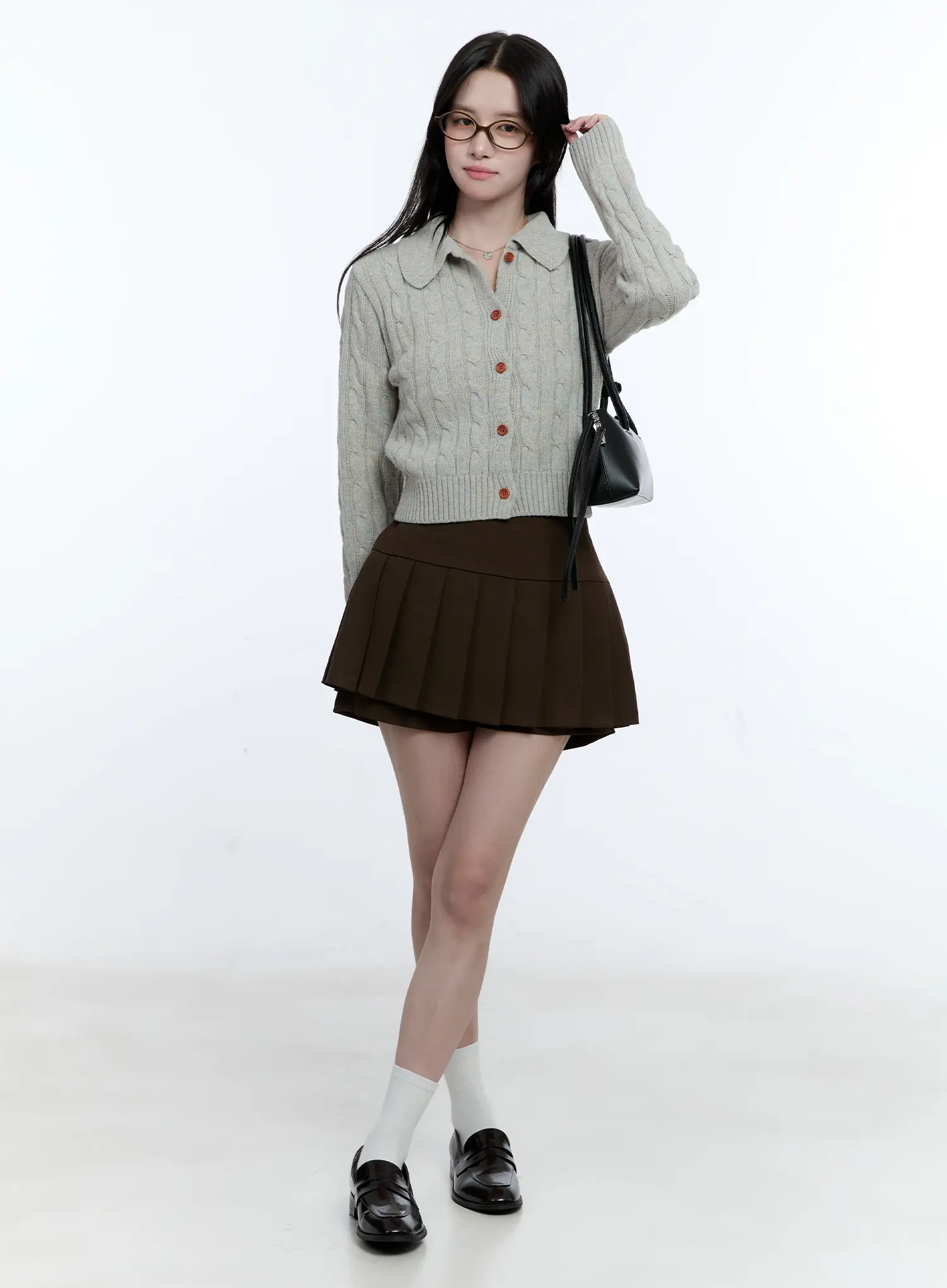 Pleated Adjustable Mini Skort CG514
