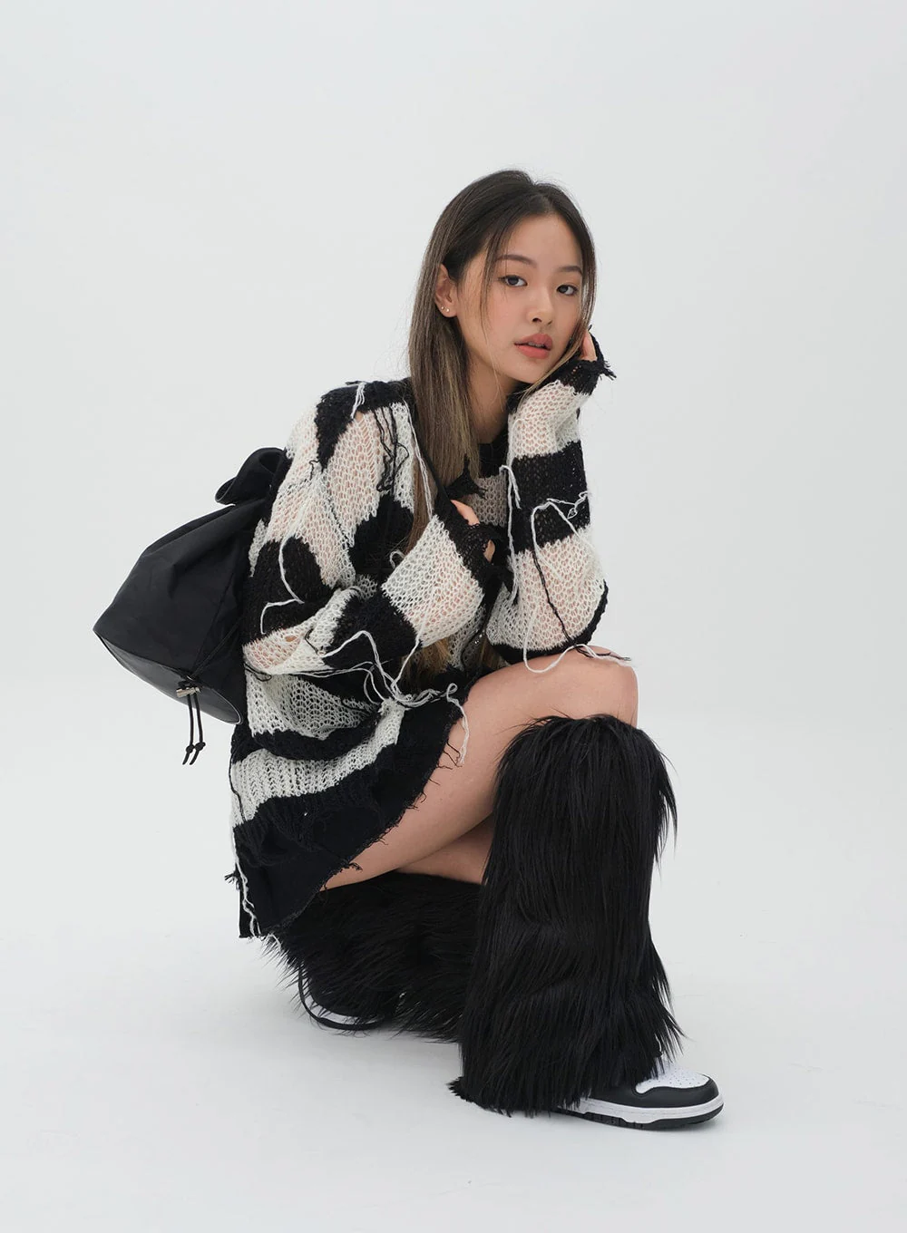Pleated Hem Denim Skirt - Image 11