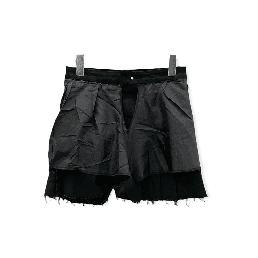 Pleated Hem Denim Skirt - Image 19