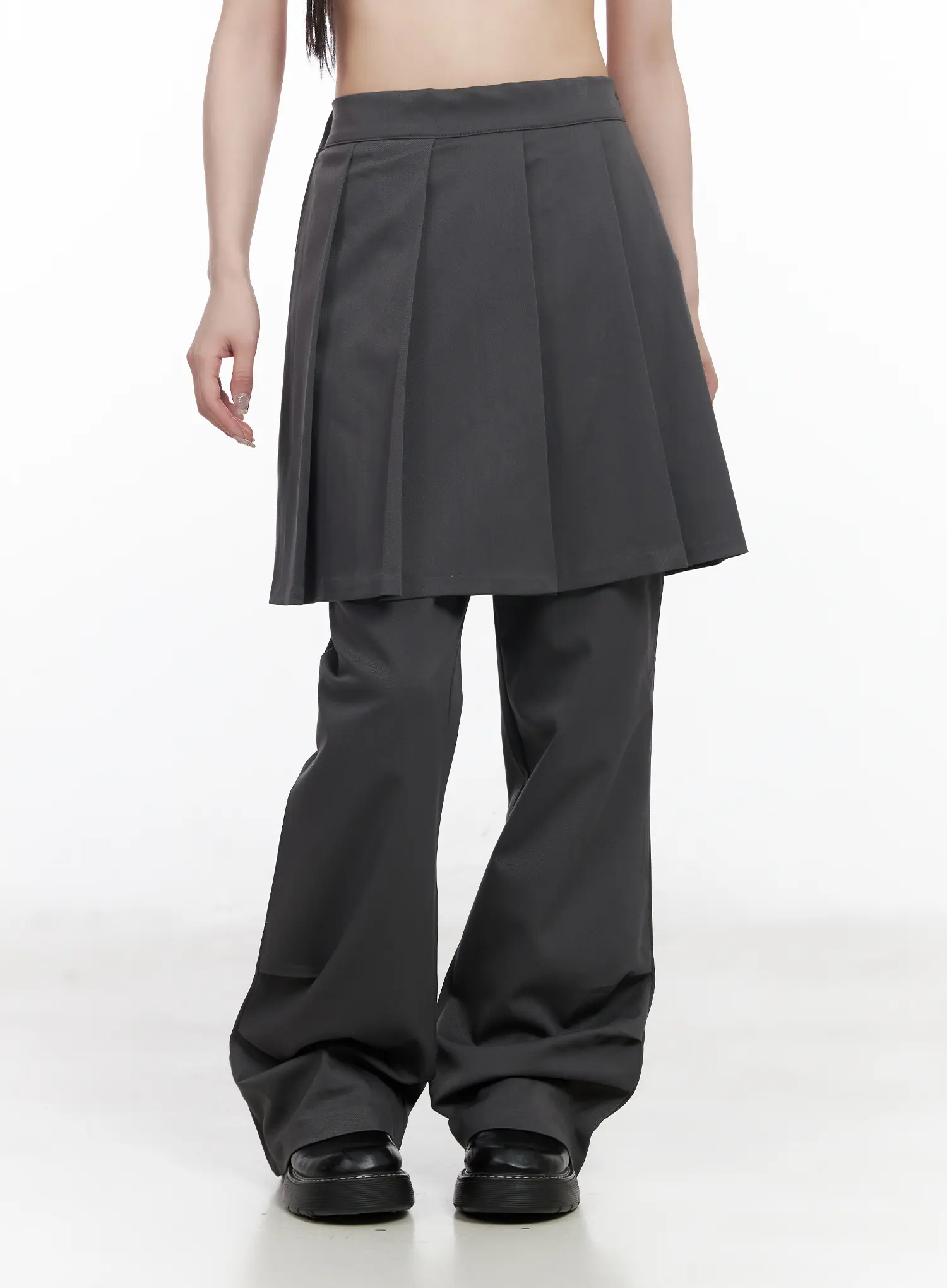 Pleated Layered Skirt Pants CF523 - Image 12