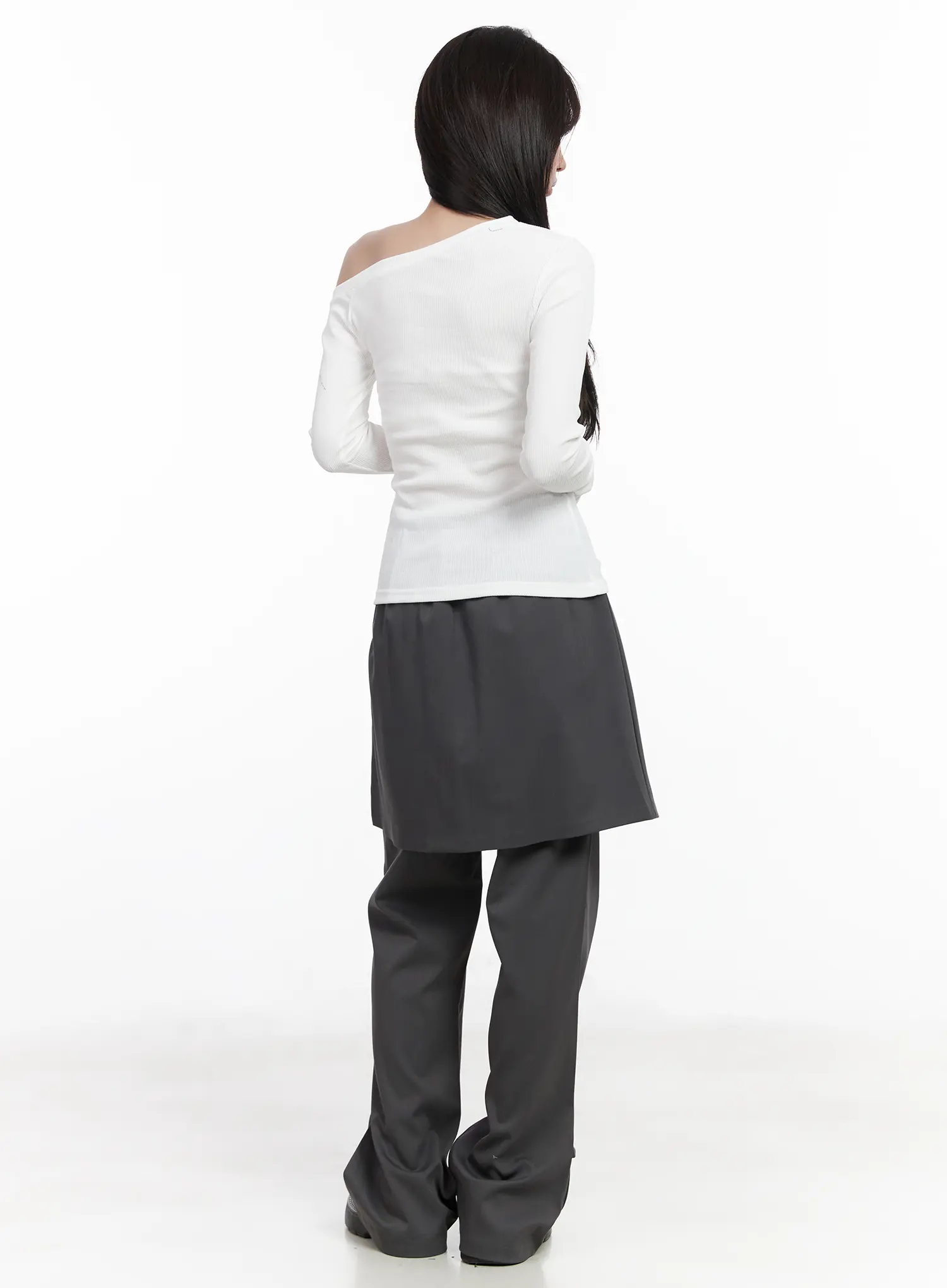 Pleated Layered Skirt Pants CF523 - Image 6