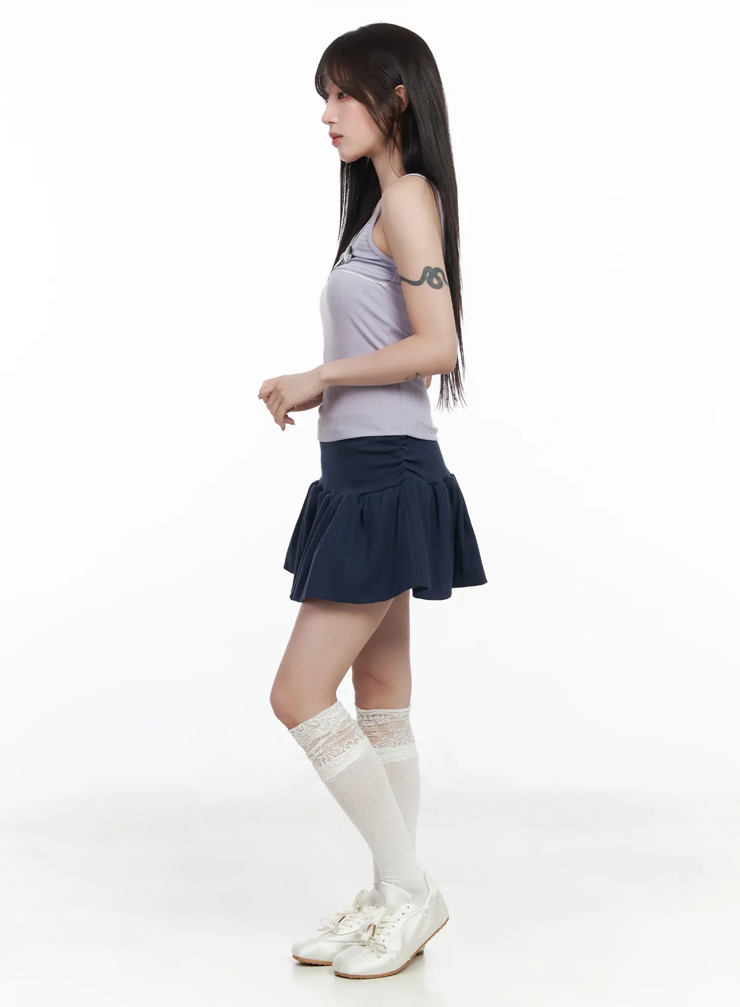 Pleated Mini Skirt CF523 - Image 6