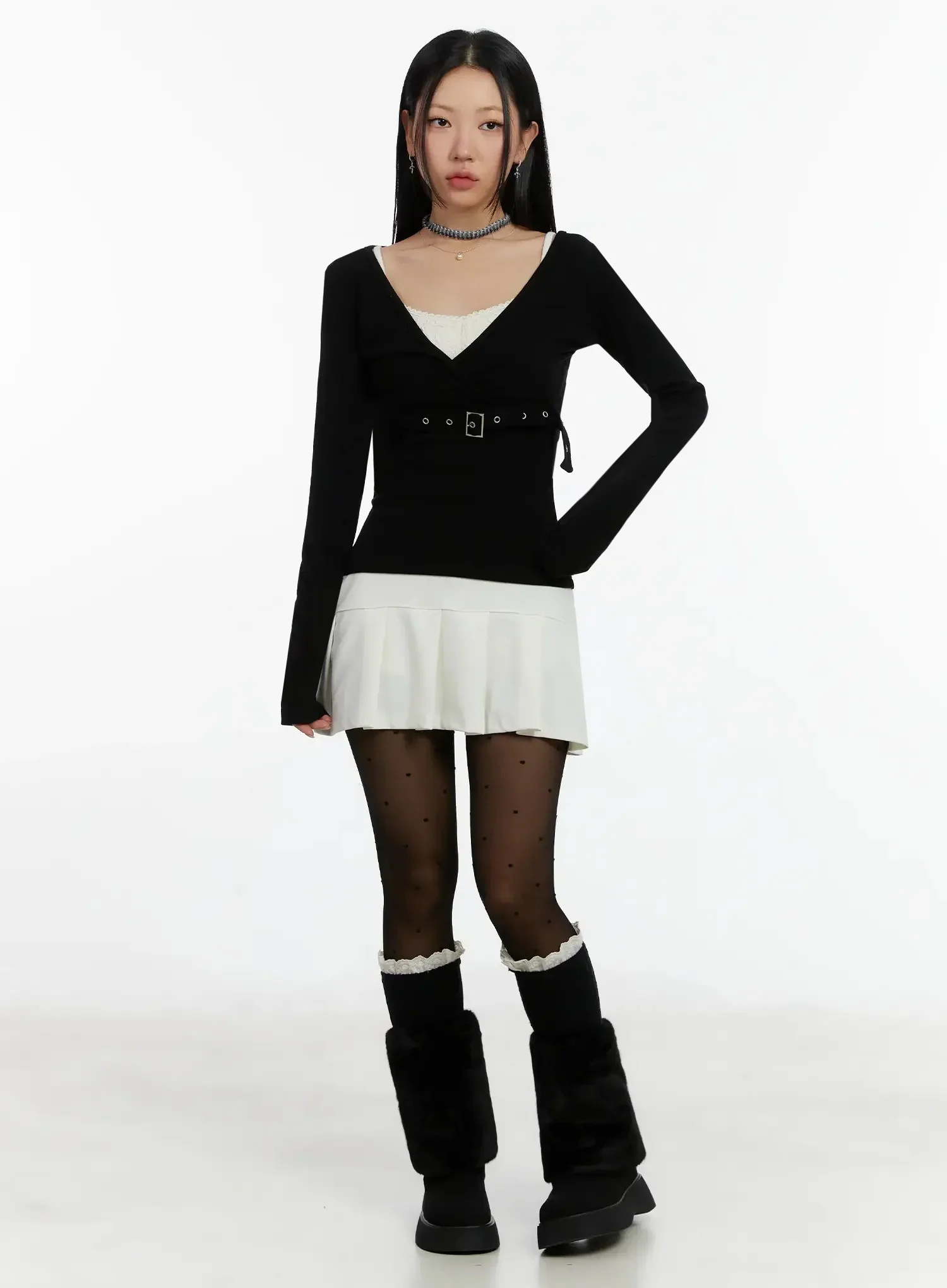 Pleated Mini Skirt ID525 - Image 6