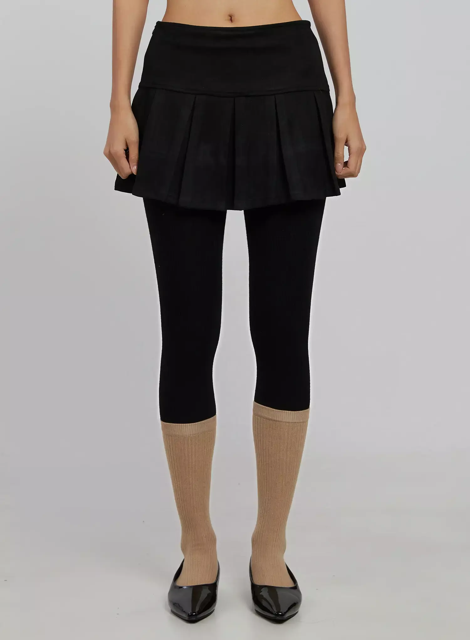 Pleated Mini Skirt IJ509