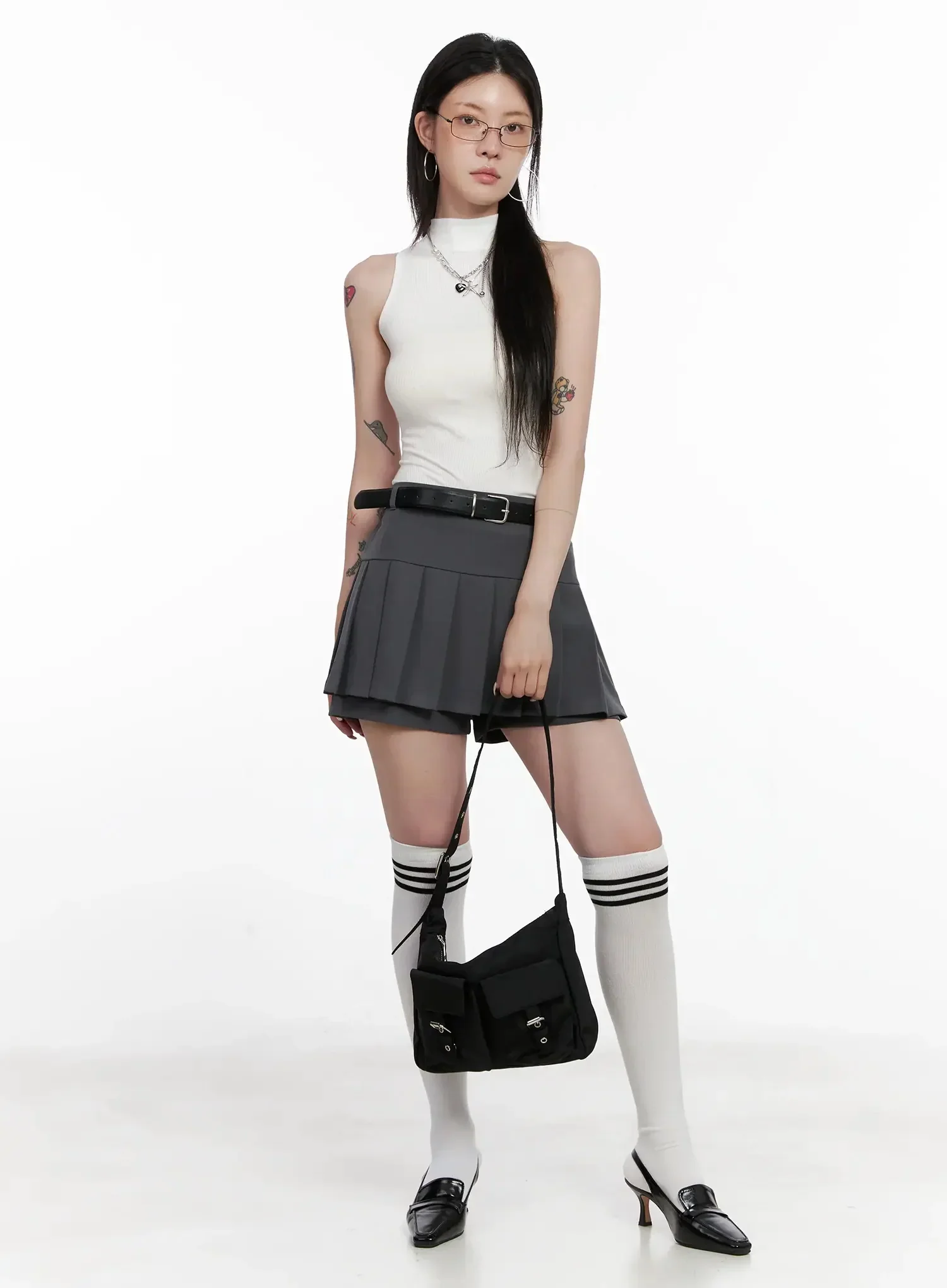 Pleated Mini Skort IS508 - Image 14