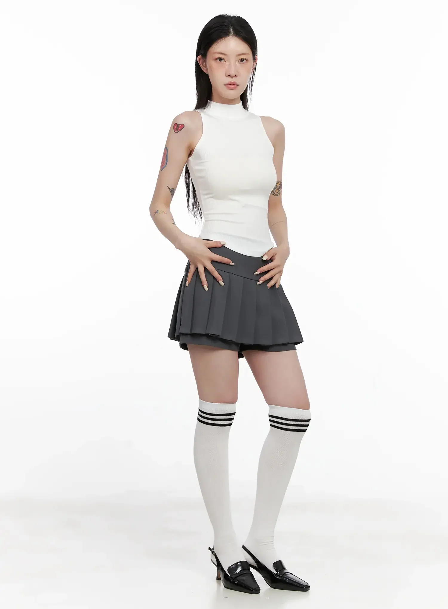 Pleated Mini Skort IS508 - Image 7