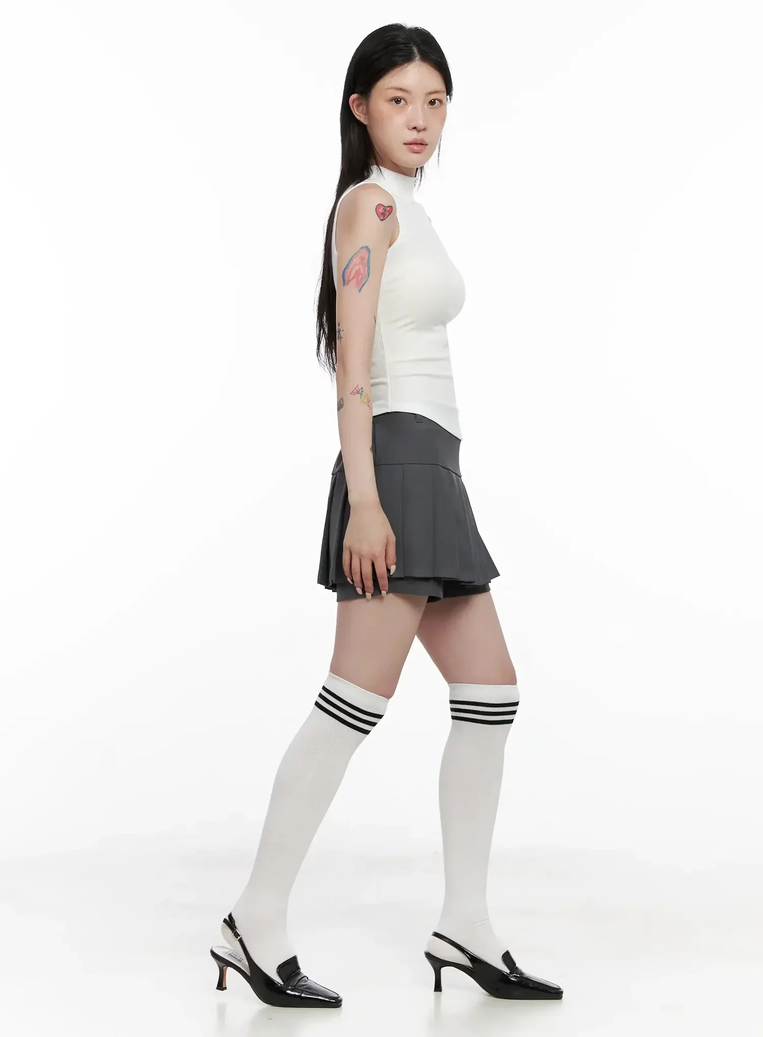 Pleated Mini Skort IS508 - Image 8