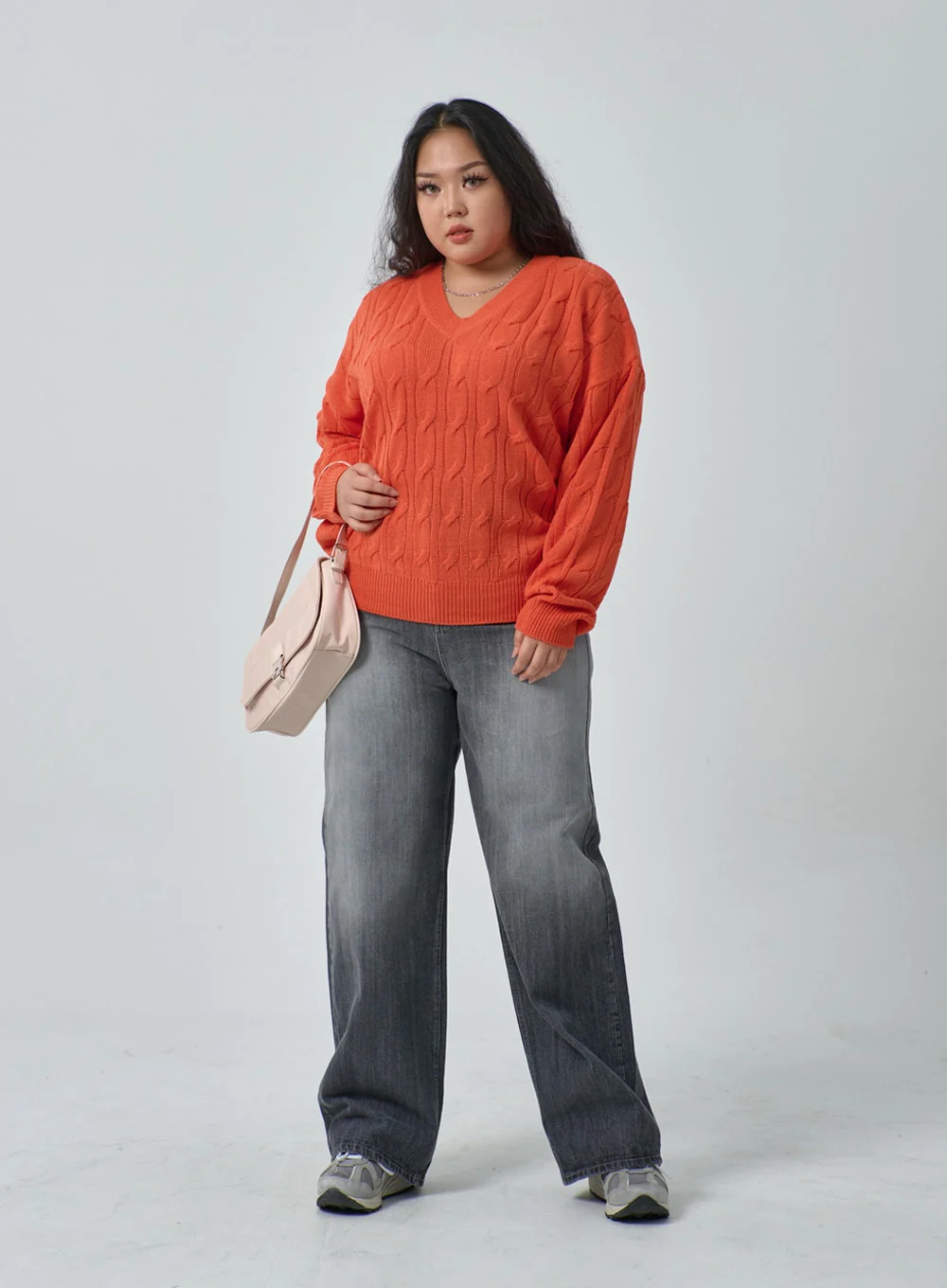 Plus Light Wash Wide Leg Jeans IF317 - Image 5