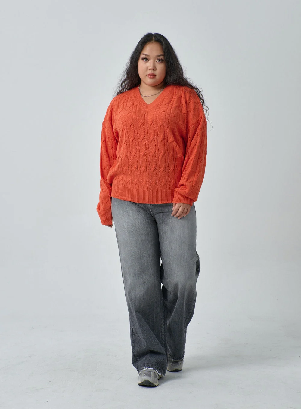 Plus Light Wash Wide Leg Jeans IF317 - Image 6