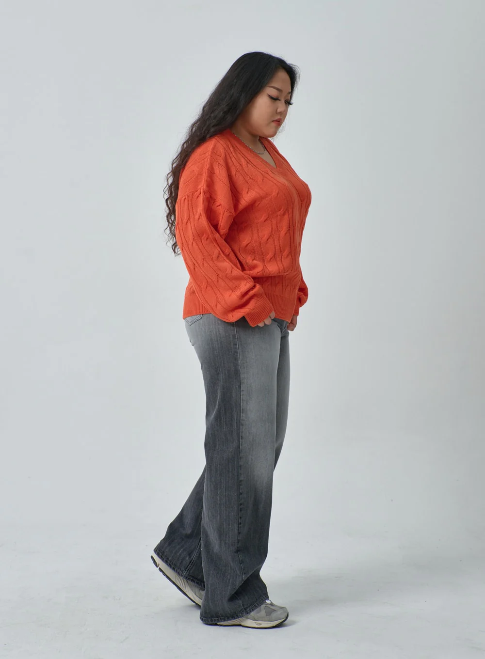 Plus Light Wash Wide Leg Jeans IF317 - Image 7