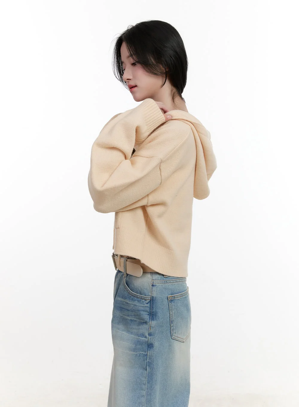 Pocket Hooded Buttoned Cardigan CF527 - Image 5