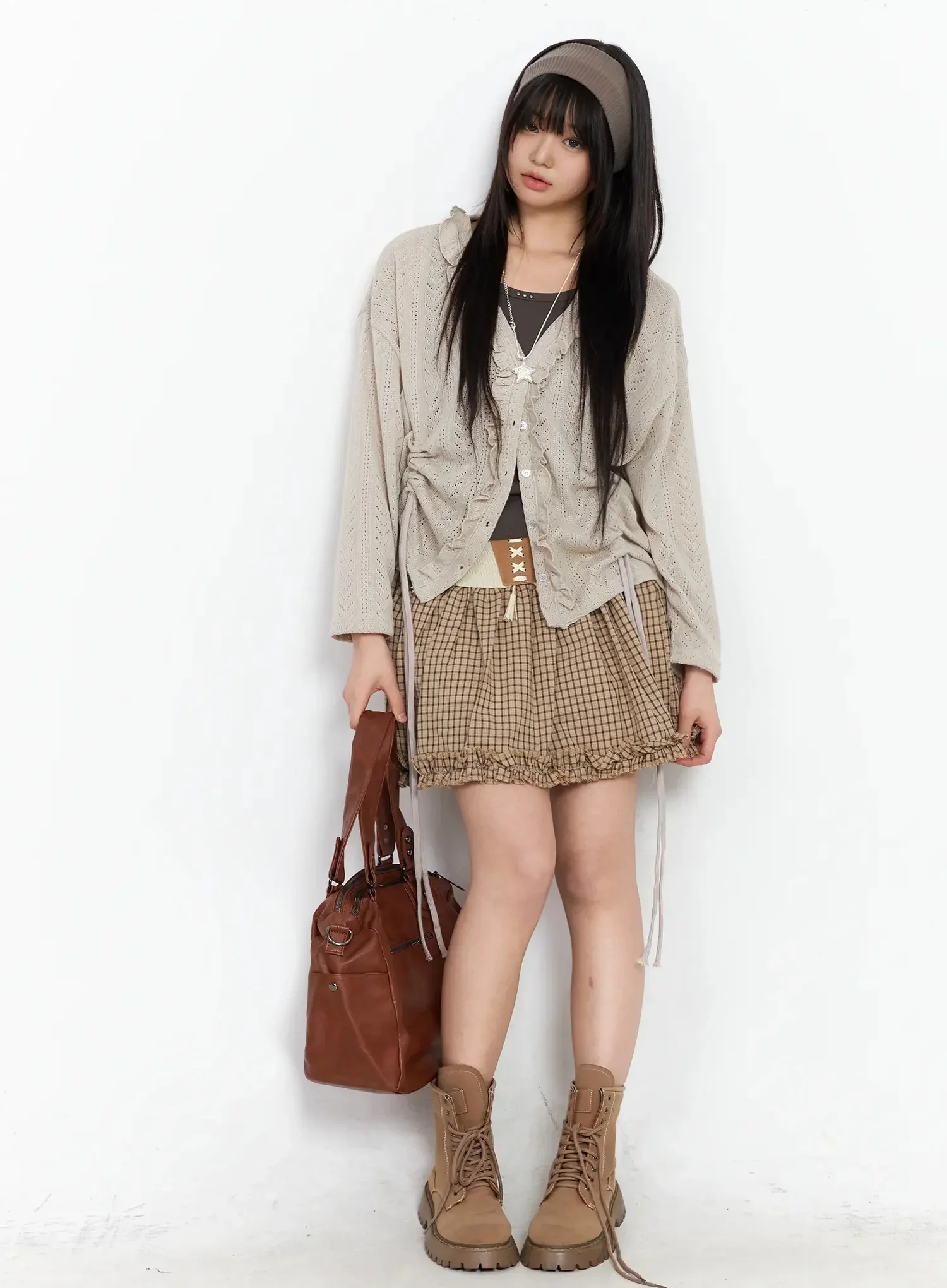 Pointelle Knit Cardigan IA523 - Image 12