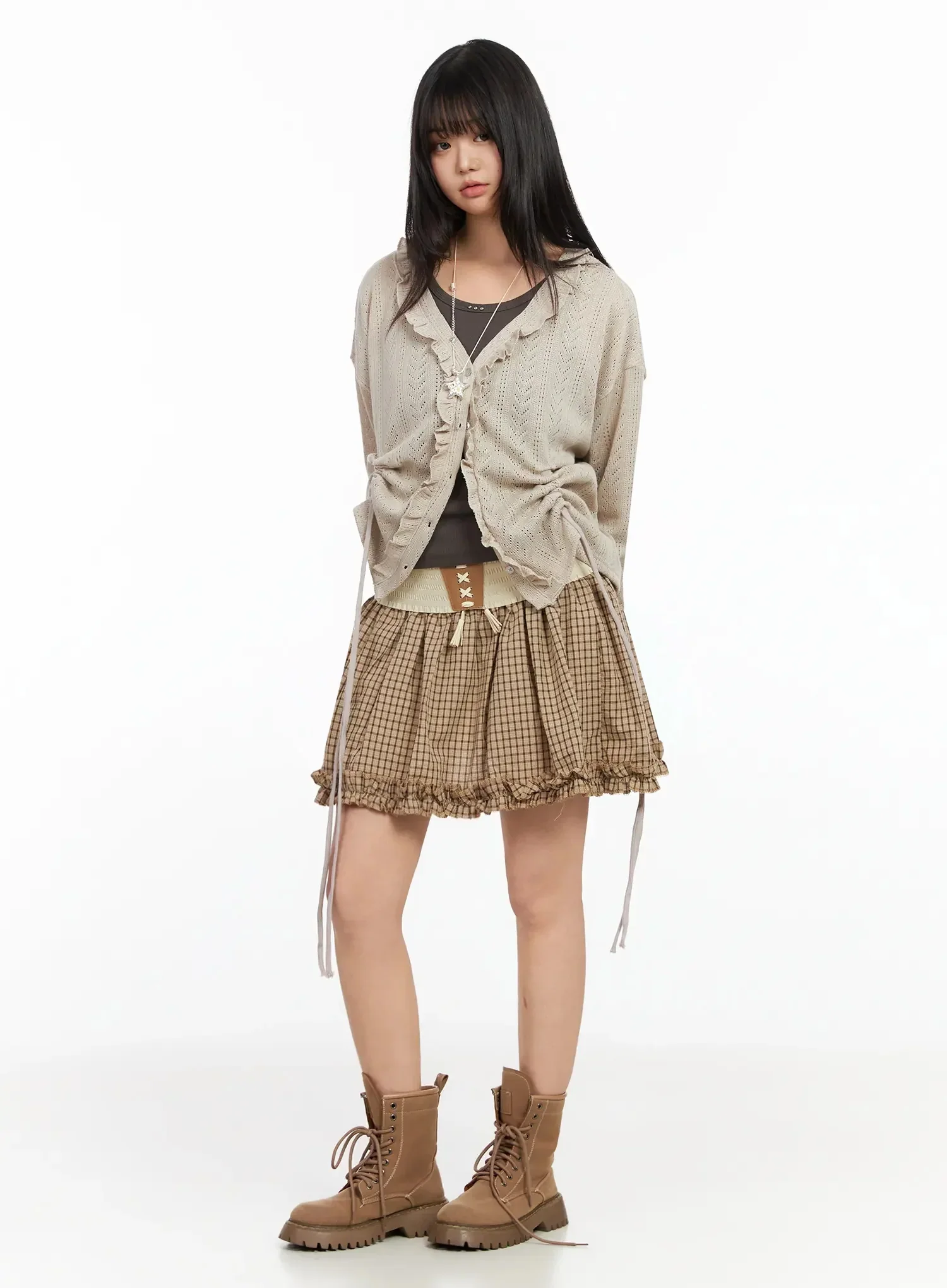 Pointelle Knit Cardigan IA523 - Image 5