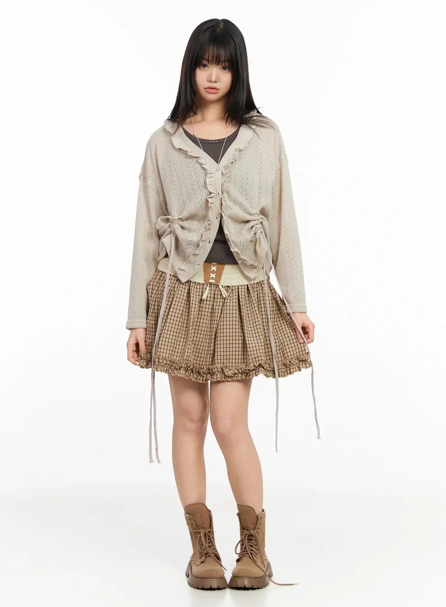 Pointelle Knit Cardigan IA523 - Image 6