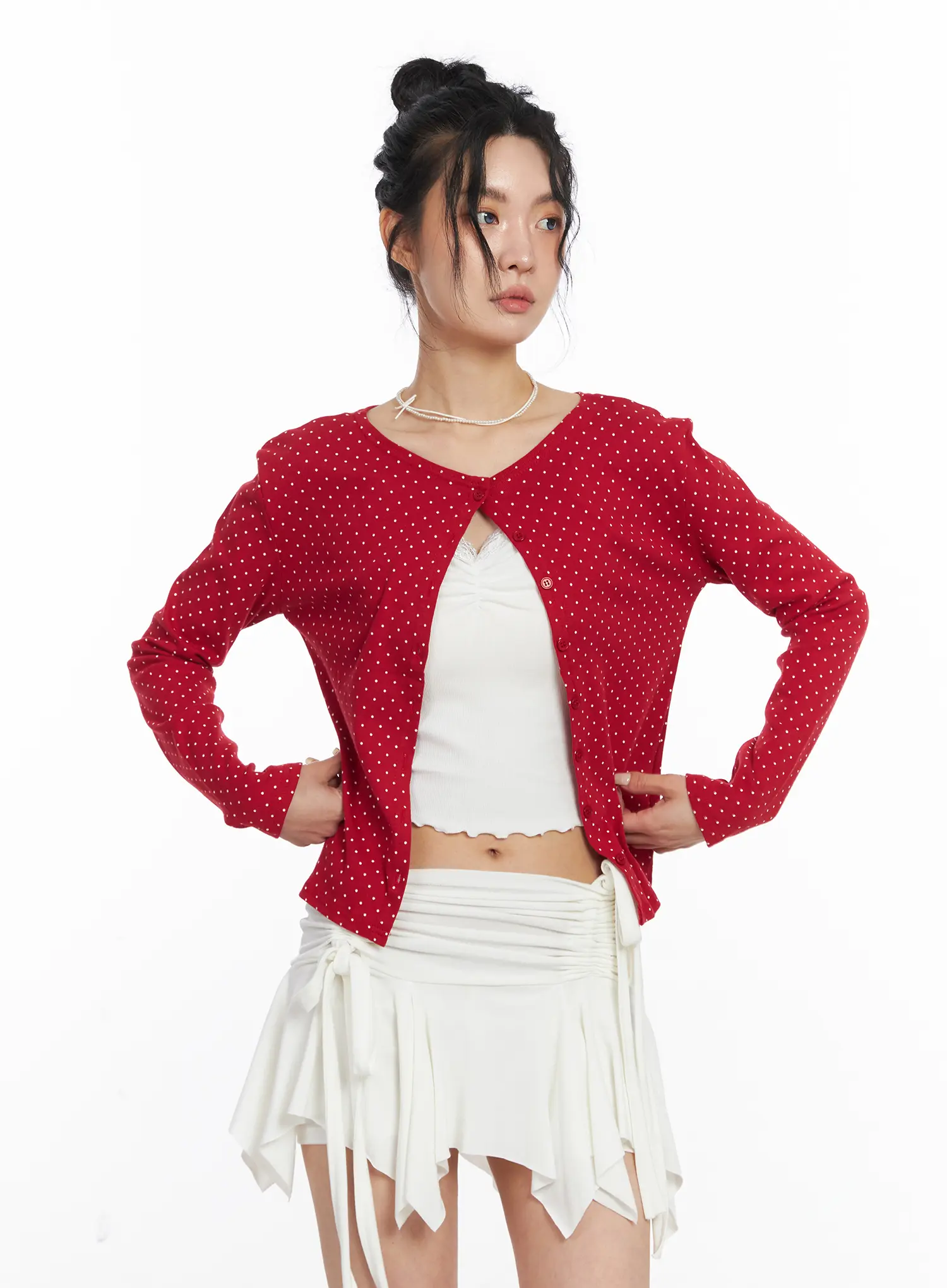 Polka Dot Cardigan CJ522 - Image 2
