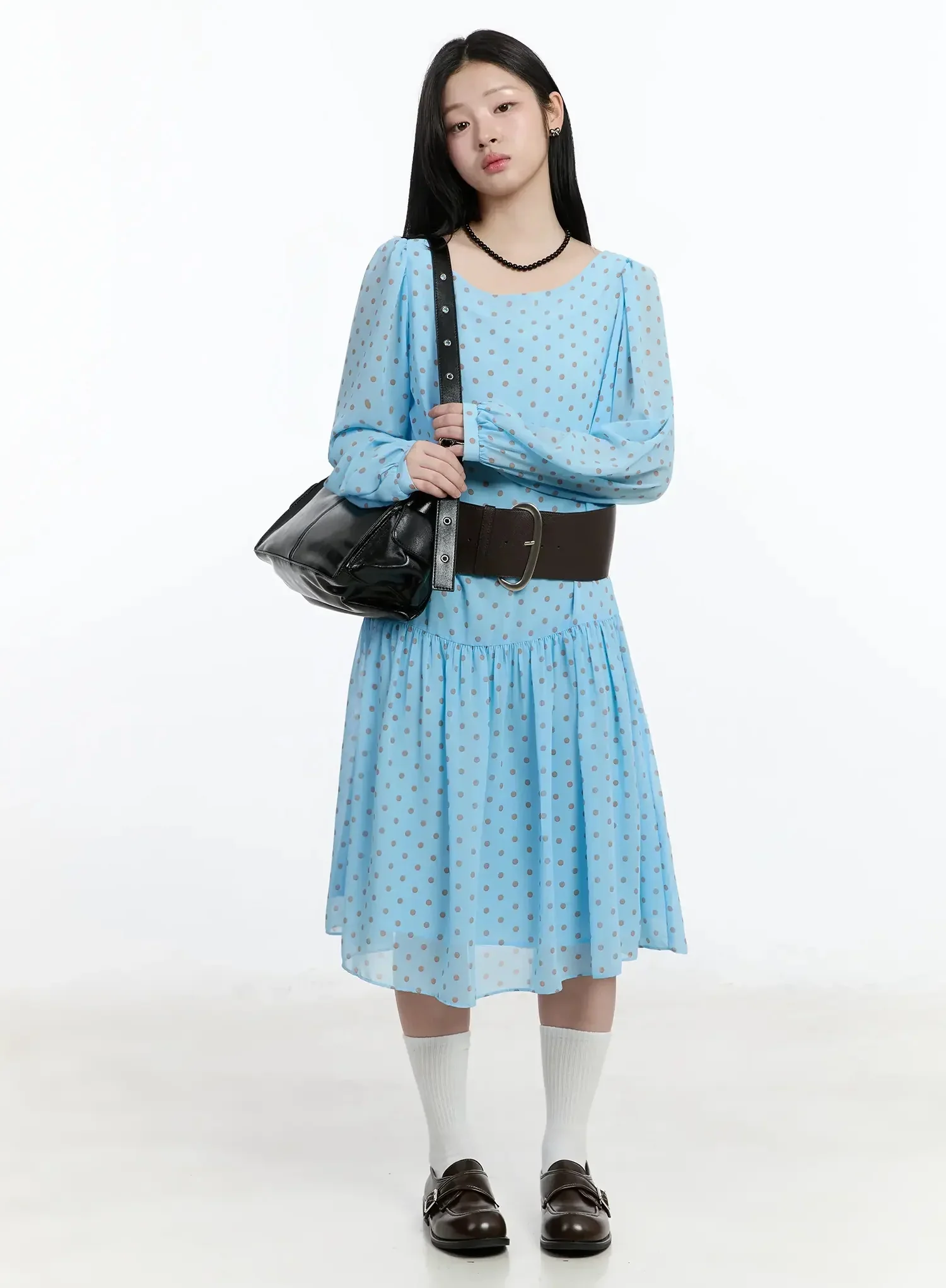 Polka Dot Chiffon Dress IM513