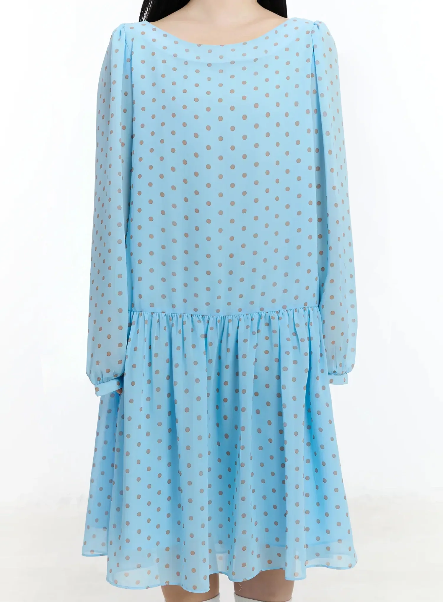 Polka Dot Chiffon Dress IM513 - Image 3