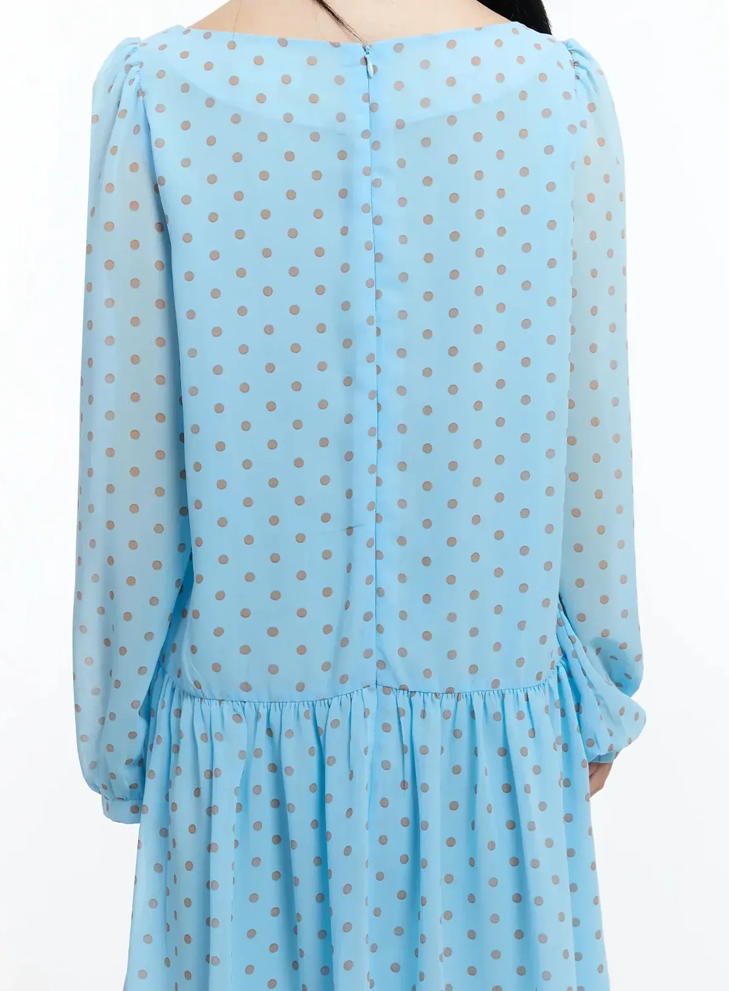 Polka Dot Chiffon Dress IM513 - Image 7