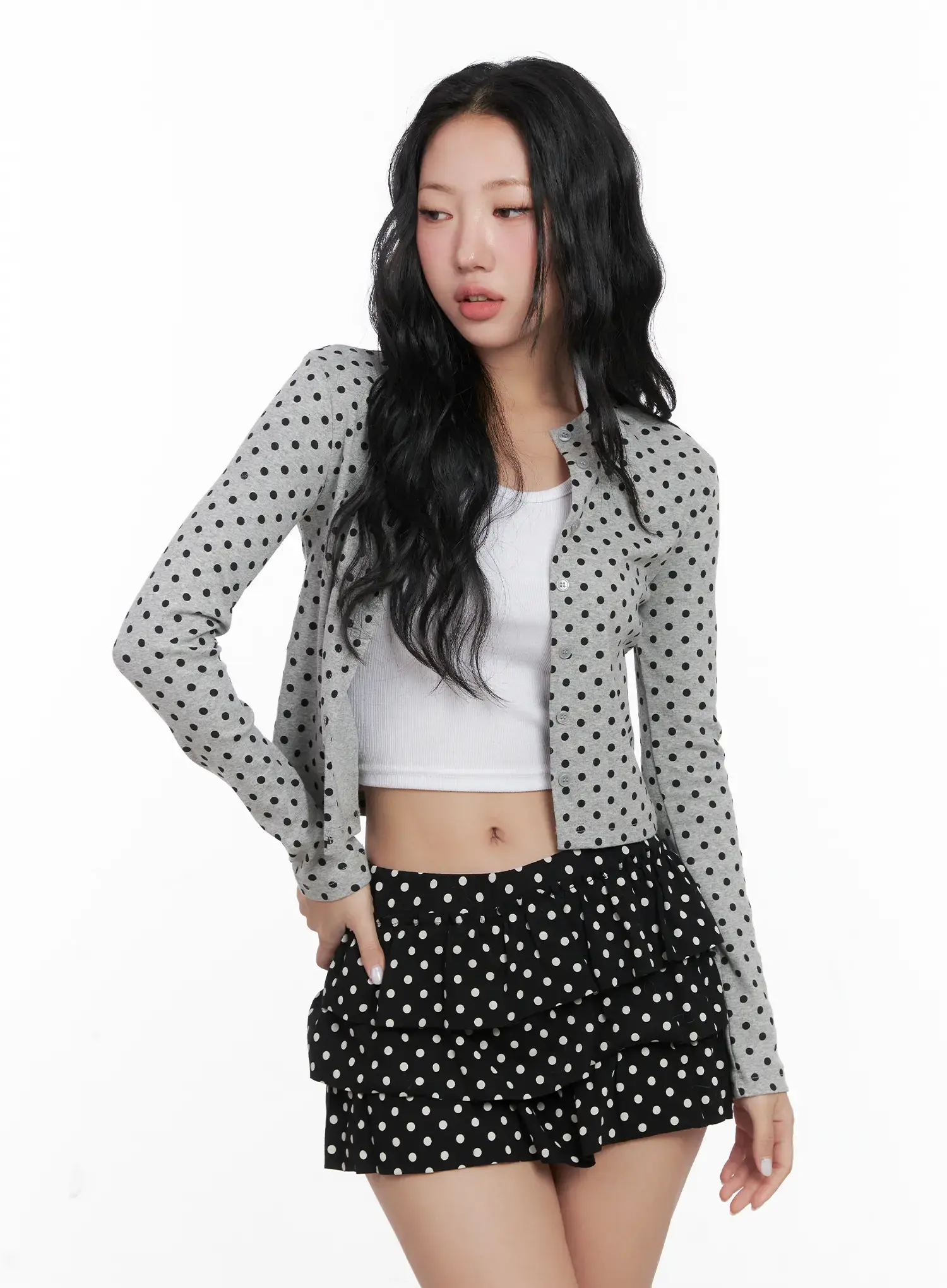 Polka Dot Crop Cardigan CN514 - Image 10