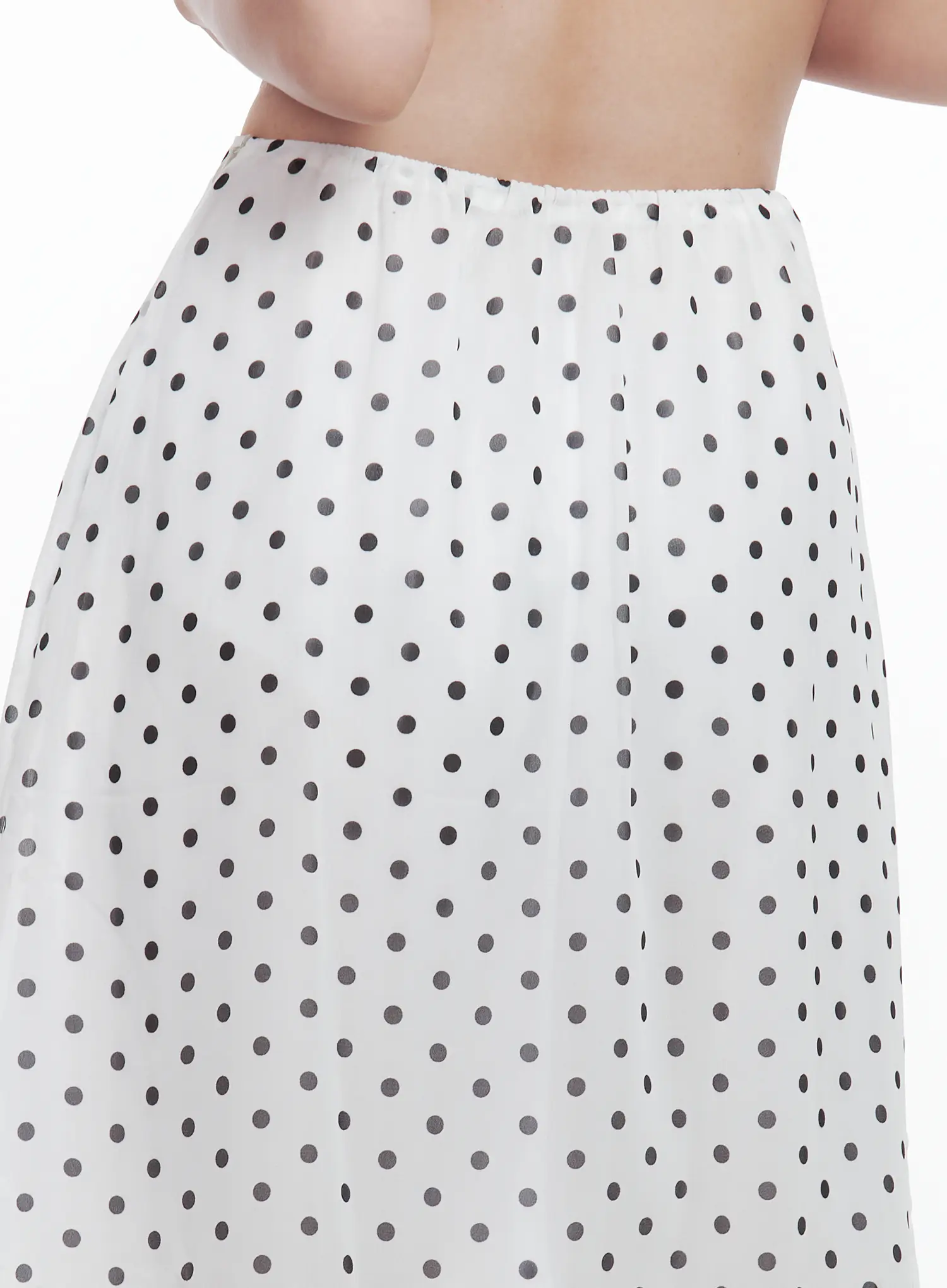 Polka Dot Double-Layered Midi Skirt CL502 - Image 8