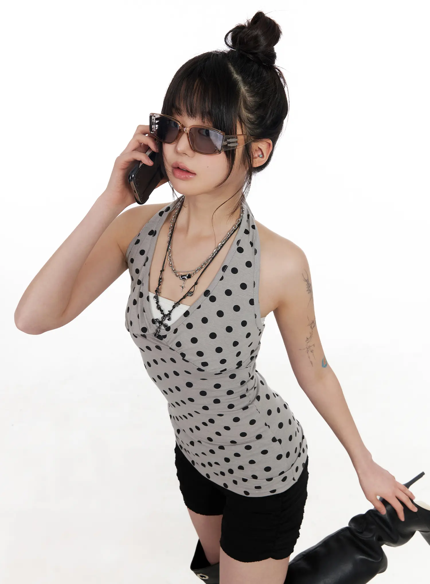 Polka Dot Halter Top CM512
