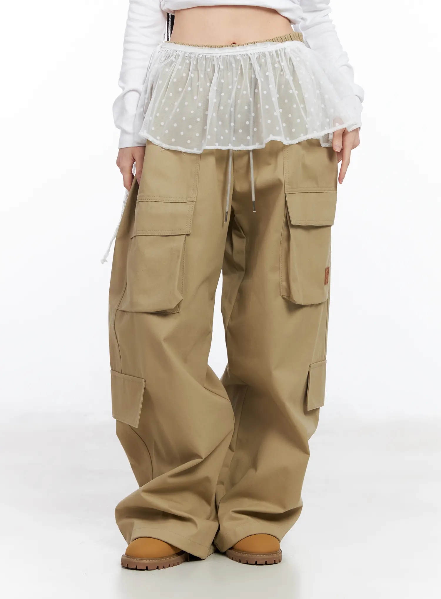 Polka Dot Mesh Wrap Skirt CF518 - Image 8