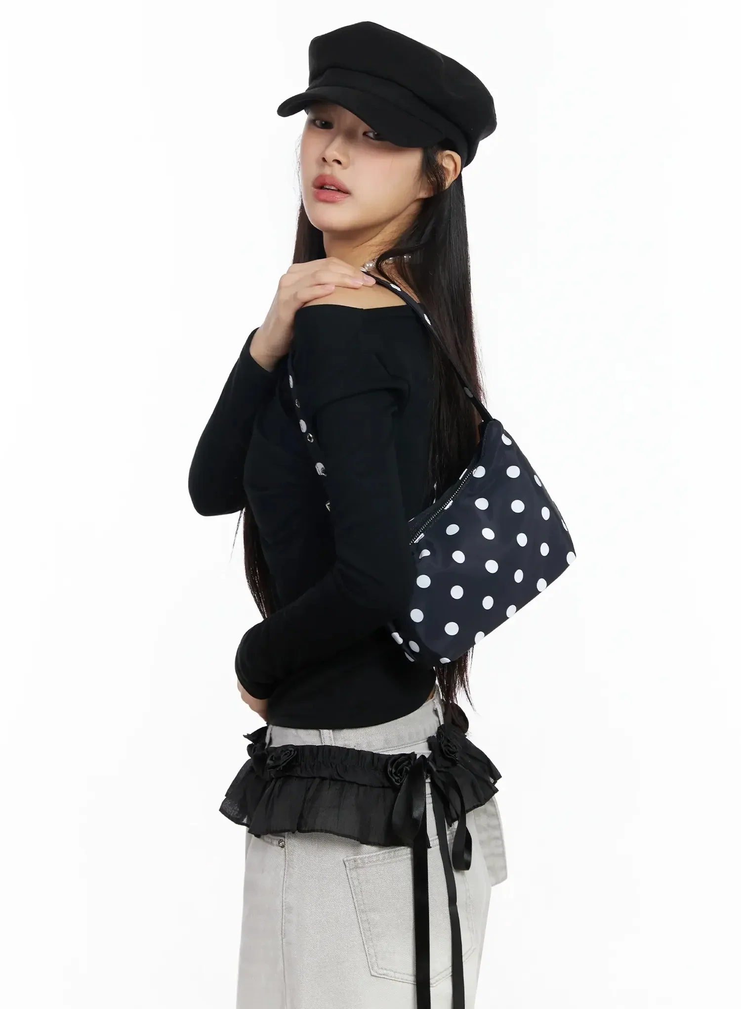 Polka Dot Mini Shoulder Bag IA508 - Image 4