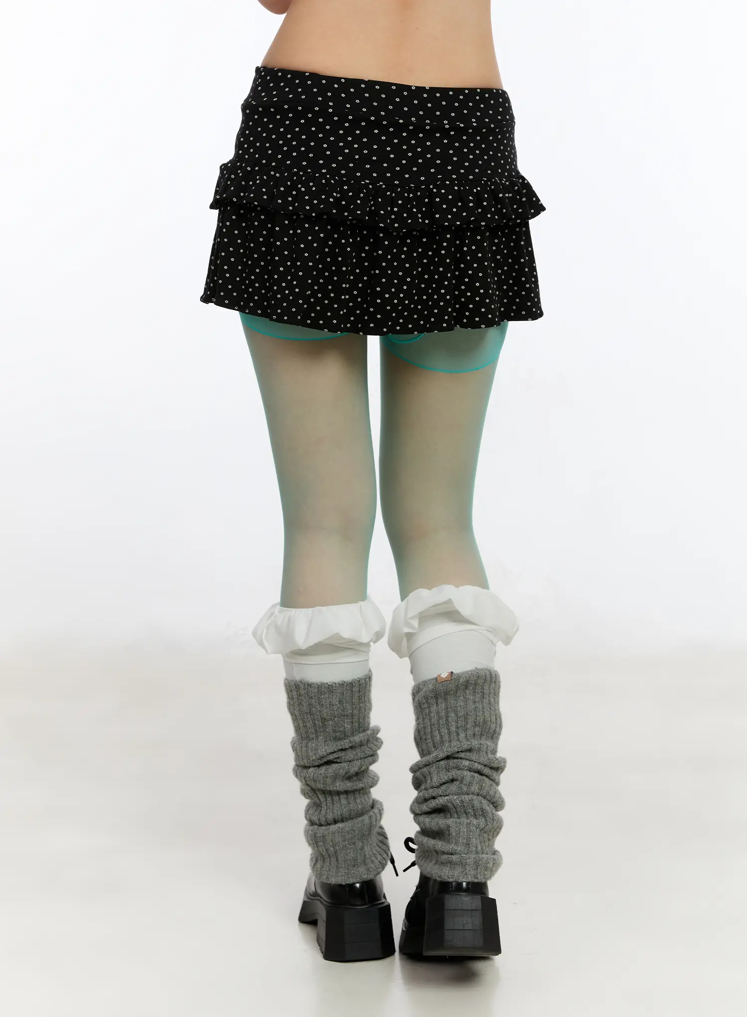 Polka Dot Ruffle Mini Skirt CA508 - Image 6