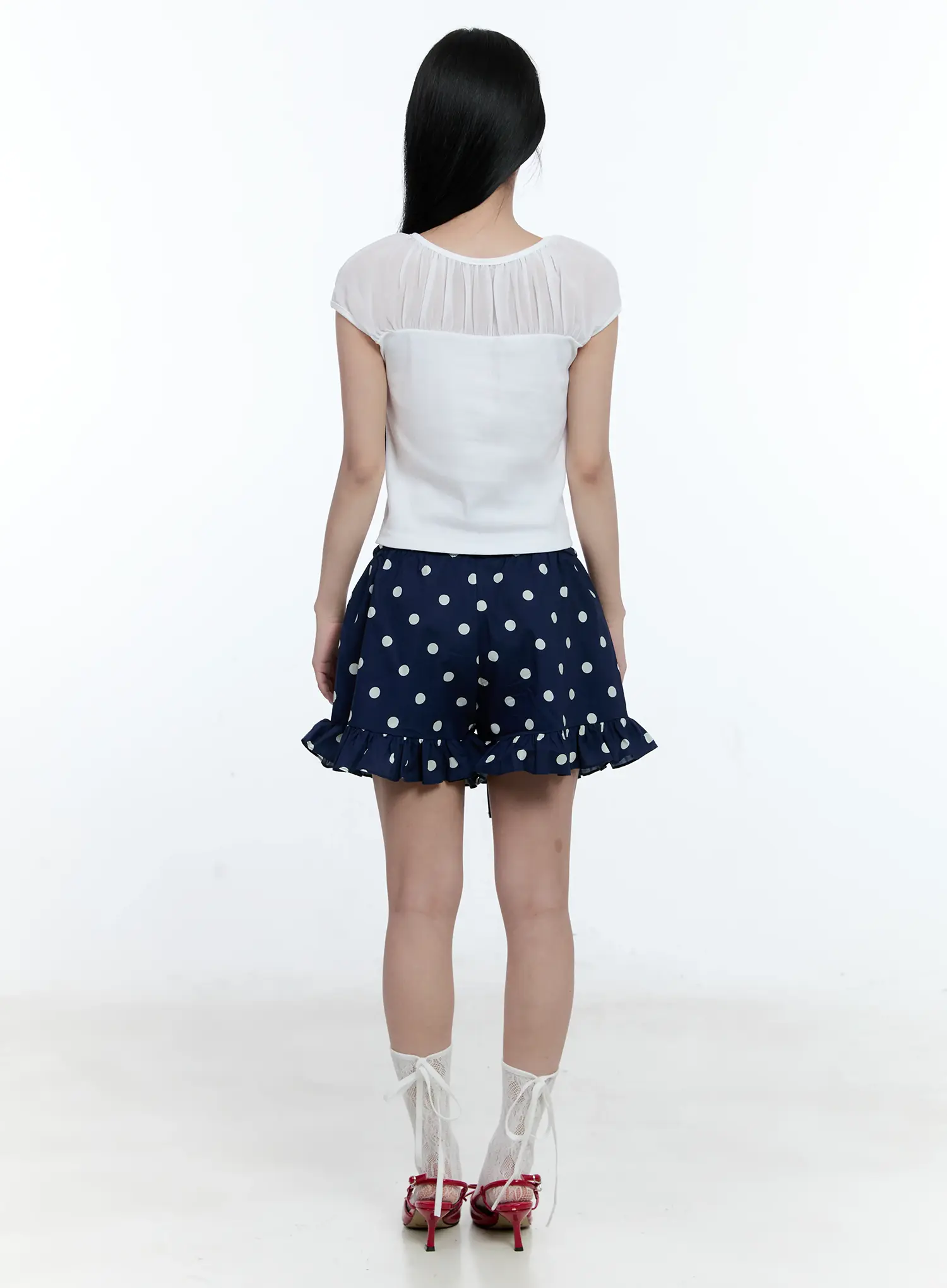 Polka-Dot Ruffle Shorts CG501 - Image 10