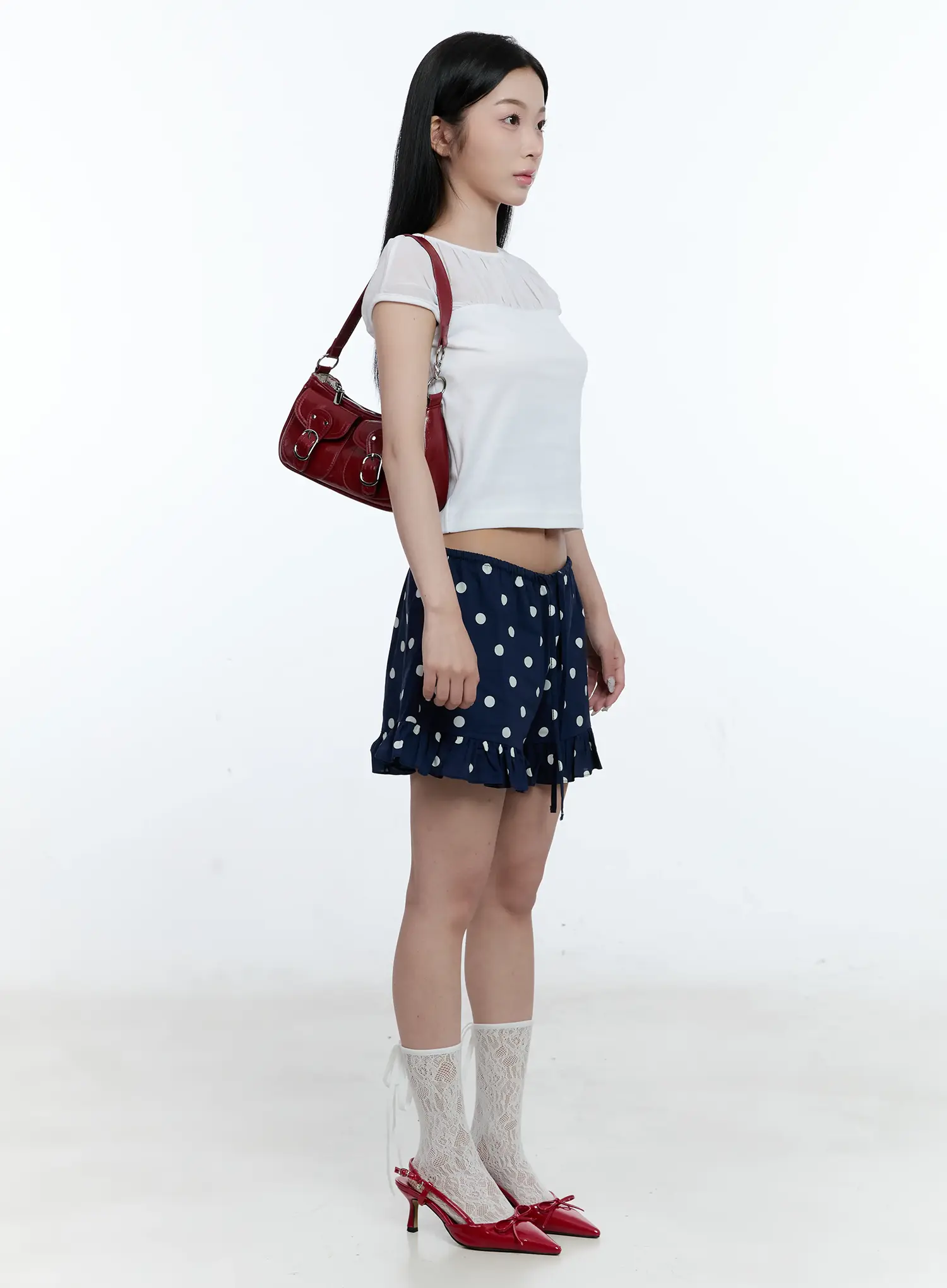Polka-Dot Ruffle Shorts CG501 - Image 11