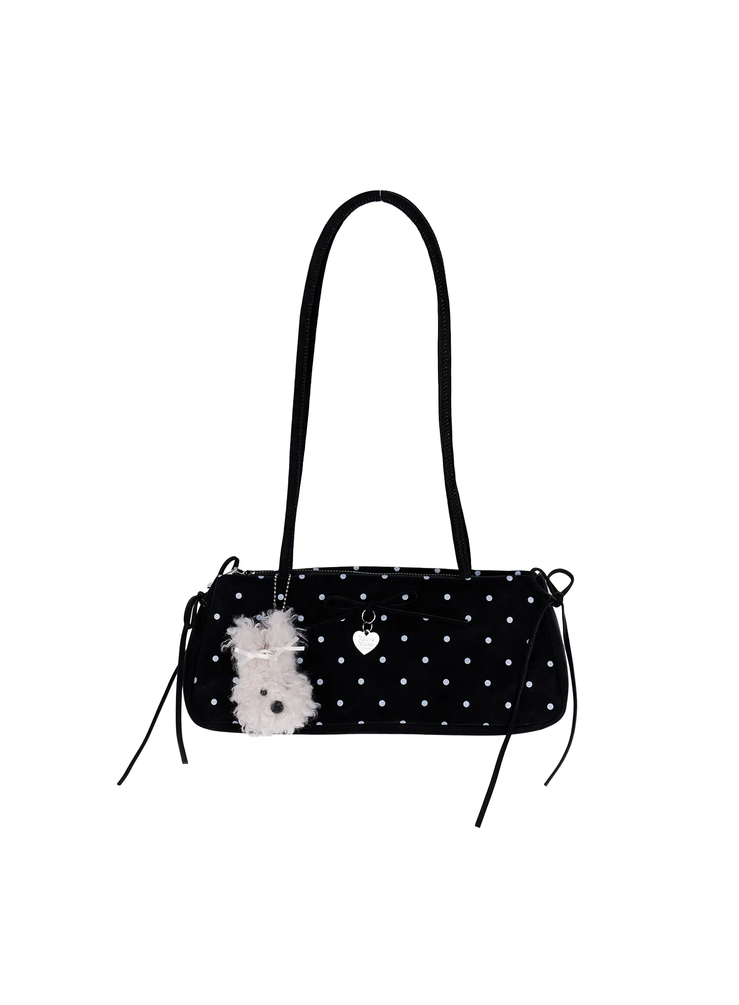 Polka Dot Shoulder Bag with Keyring CA528 - Image 6
