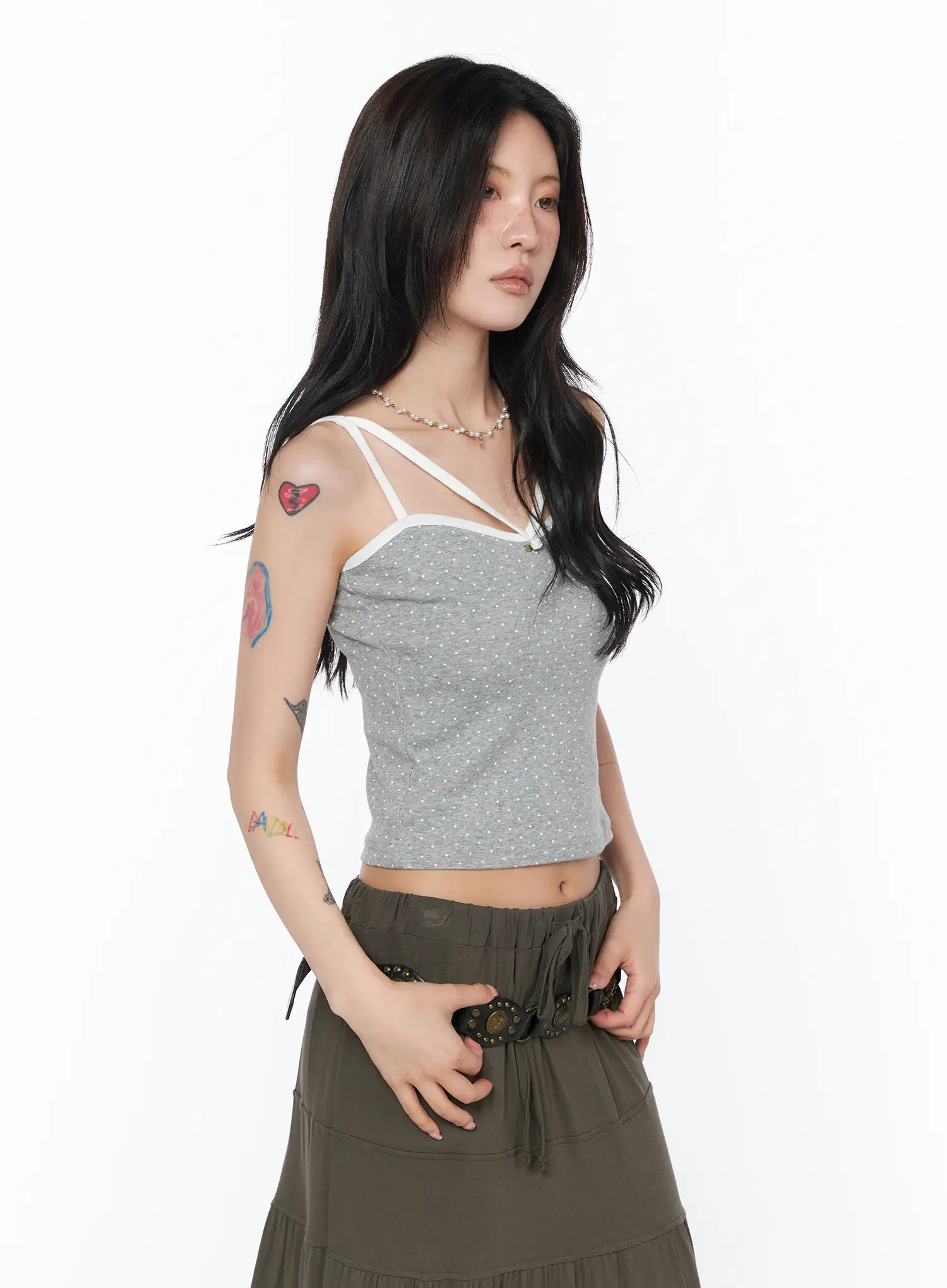 Polka Dot Strappy Cami Top CA524 - Image 11