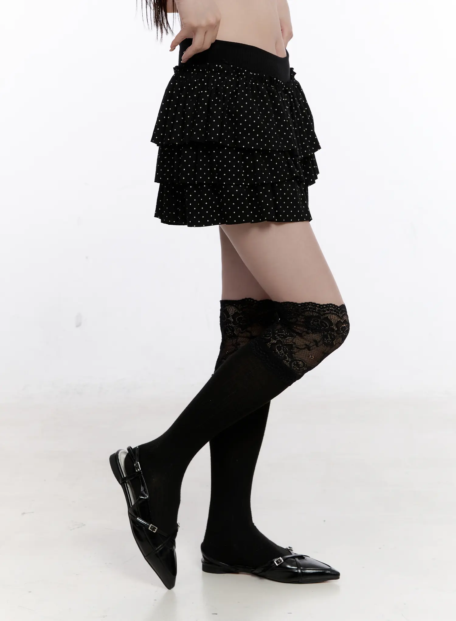 Polka Dot Tiered Mini Skirt CS530 - Image 4