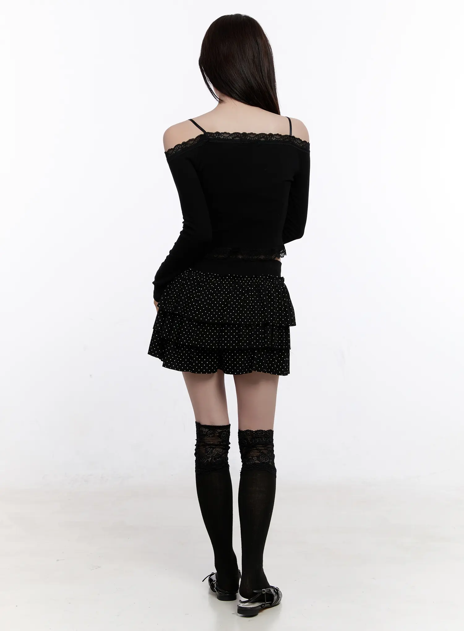 Polka Dot Tiered Mini Skirt CS530 - Image 7
