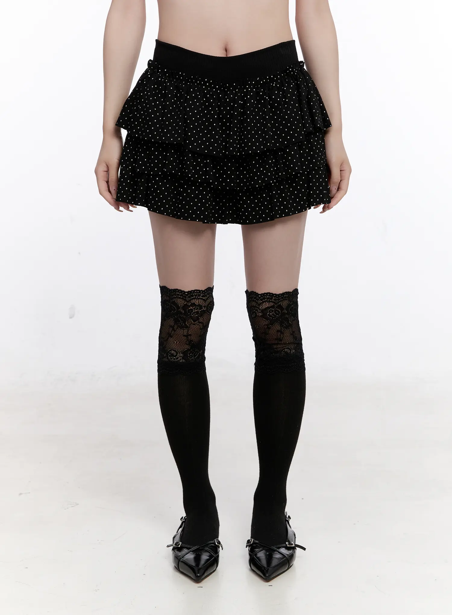 Polka Dot Tiered Mini Skirt CS530 - Image 8