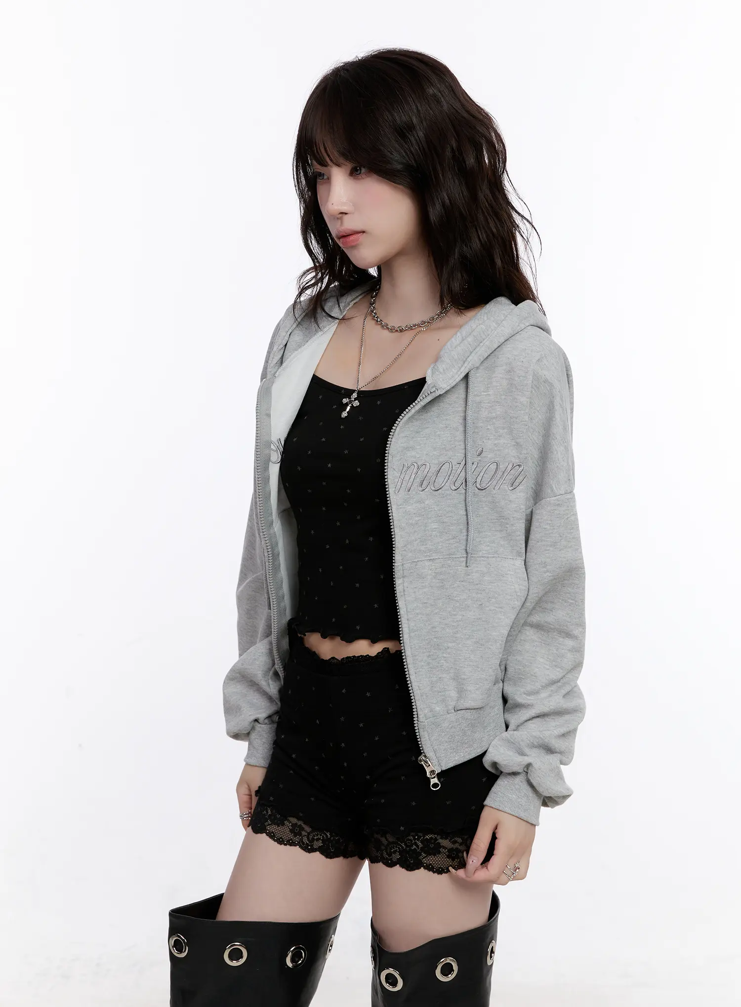 Printed Graphic Zip-up Hoodie CO501 - Image 9
