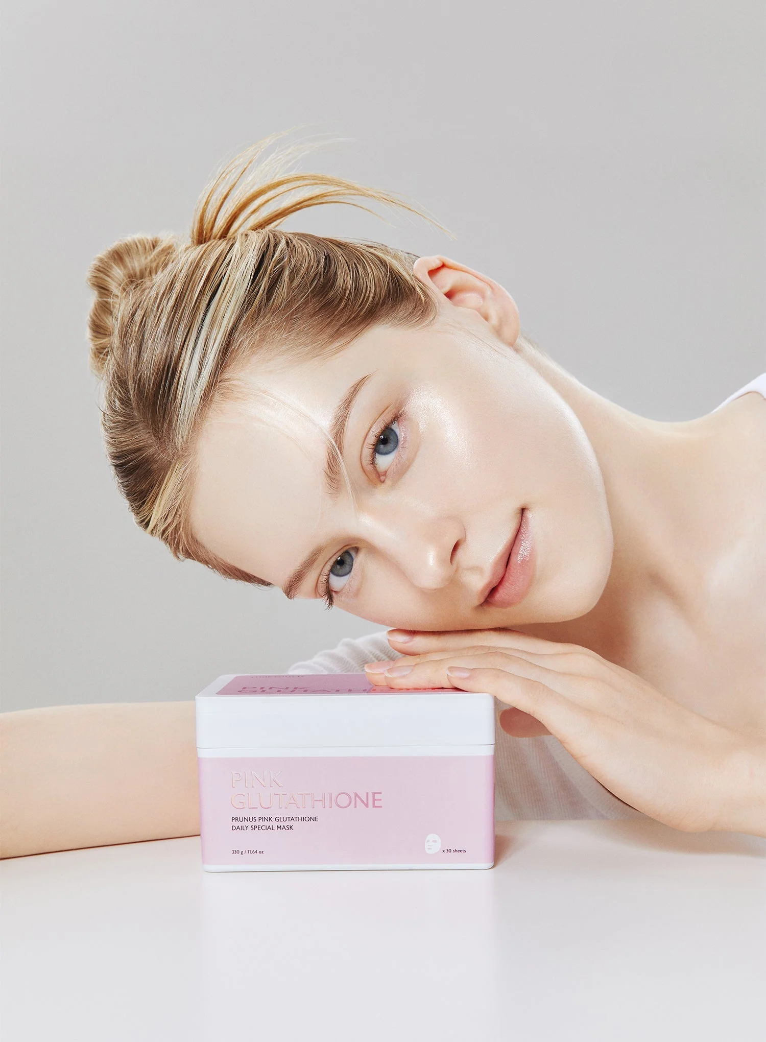 Prunus Pink Glutathione Daily Brightening Mask (30pcs) - Image 4