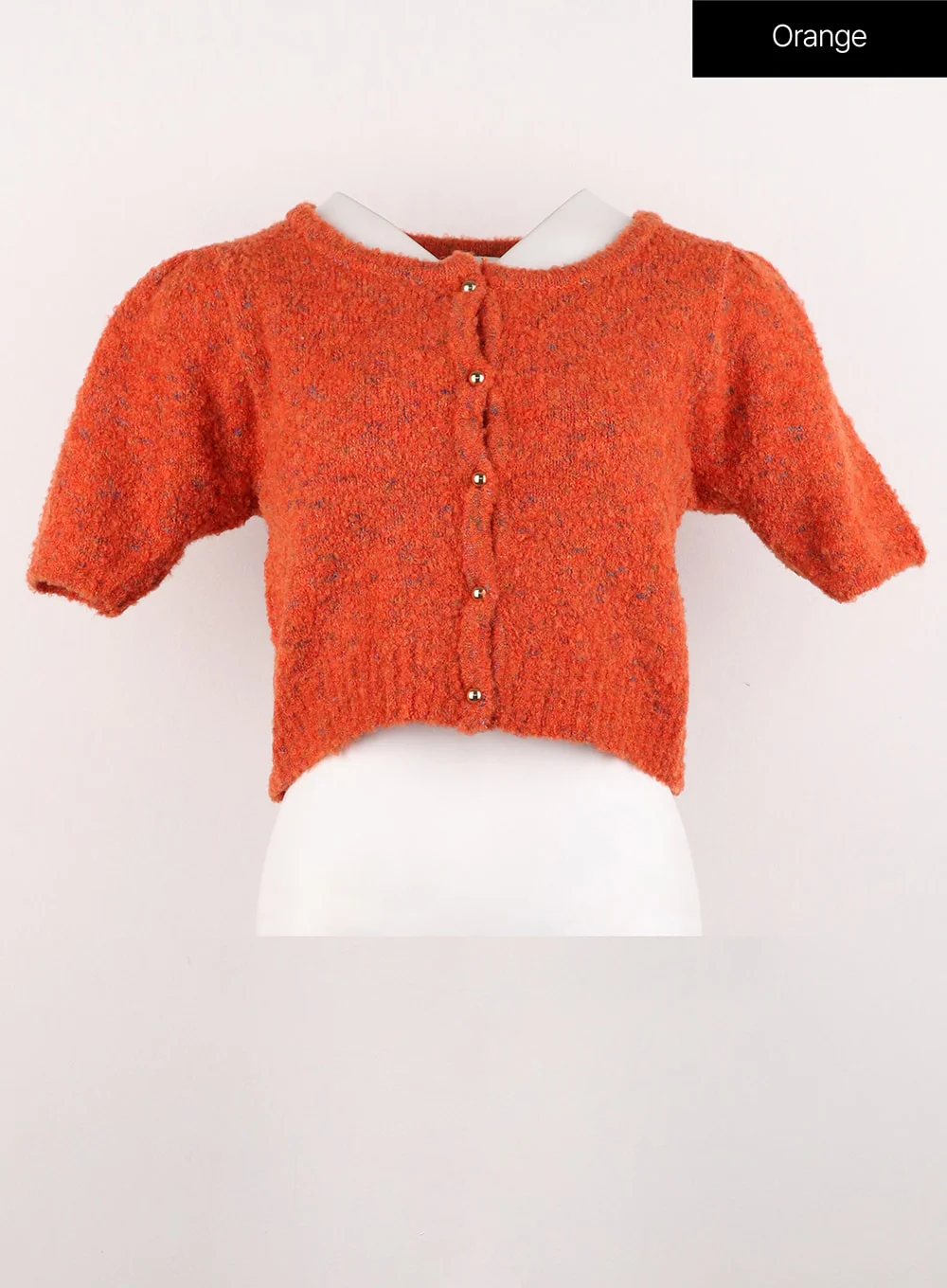 Puff Short-Sleeve Cardigan OG323 - Image 13