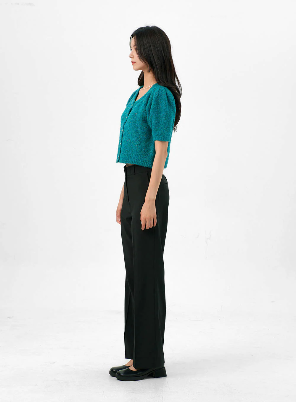 Puff Short-Sleeve Cardigan OG323 - Image 9